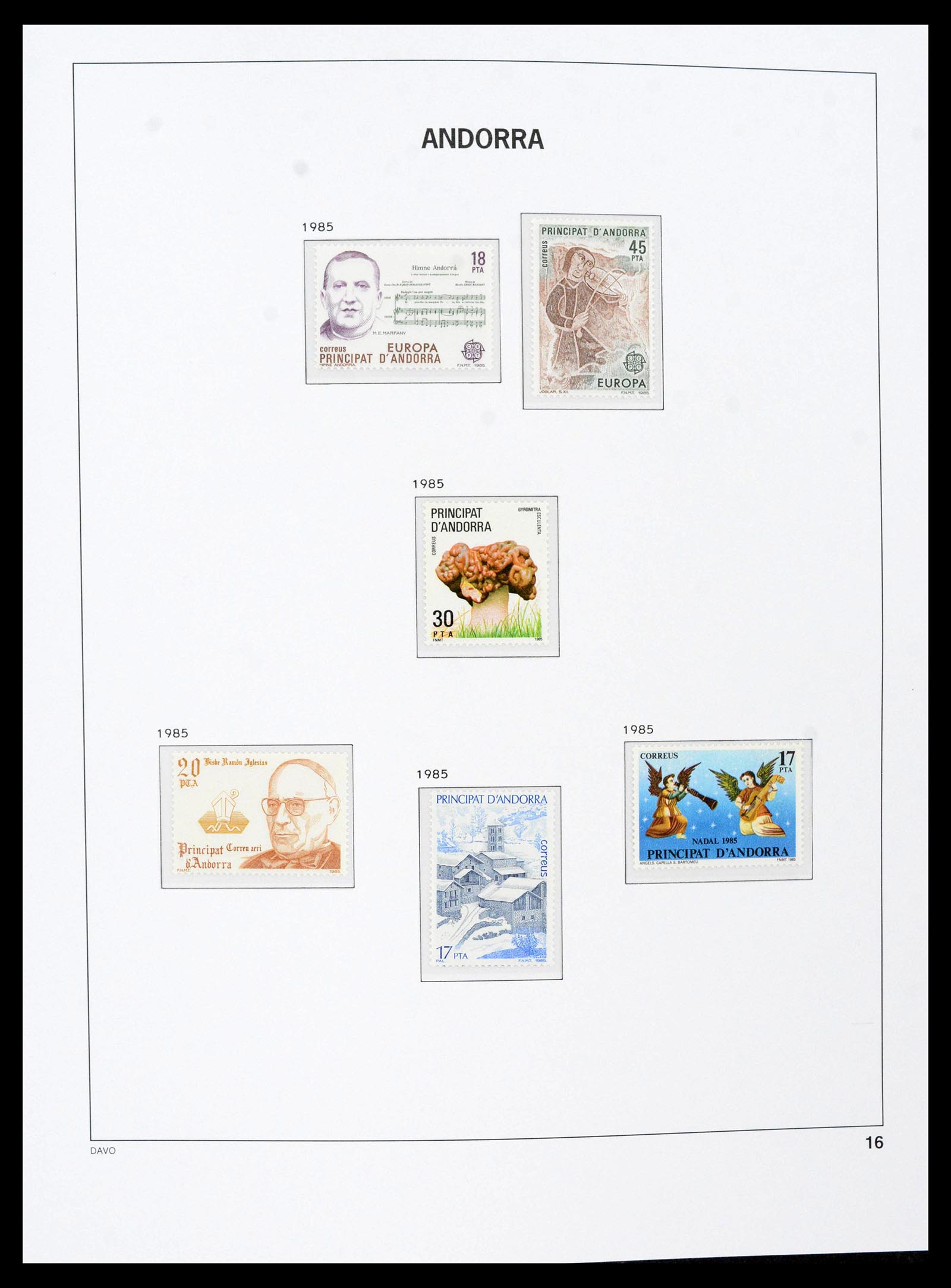 39432 0021 - Postzegelverzameling 39432 Spaans Andorra 1928-2014.