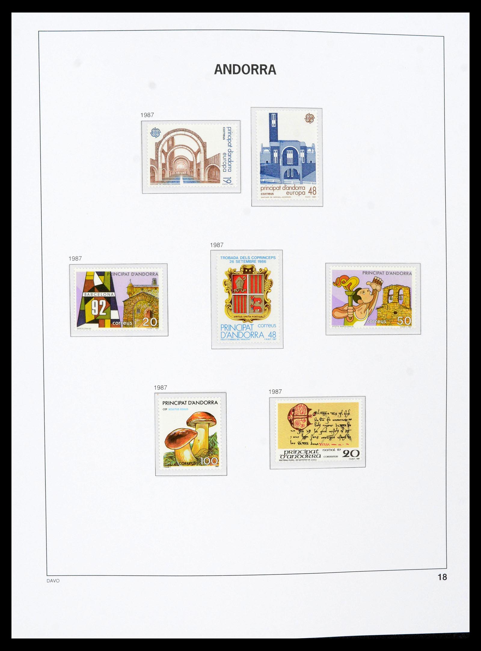 39432 0023 - Postzegelverzameling 39432 Spaans Andorra 1928-2014.