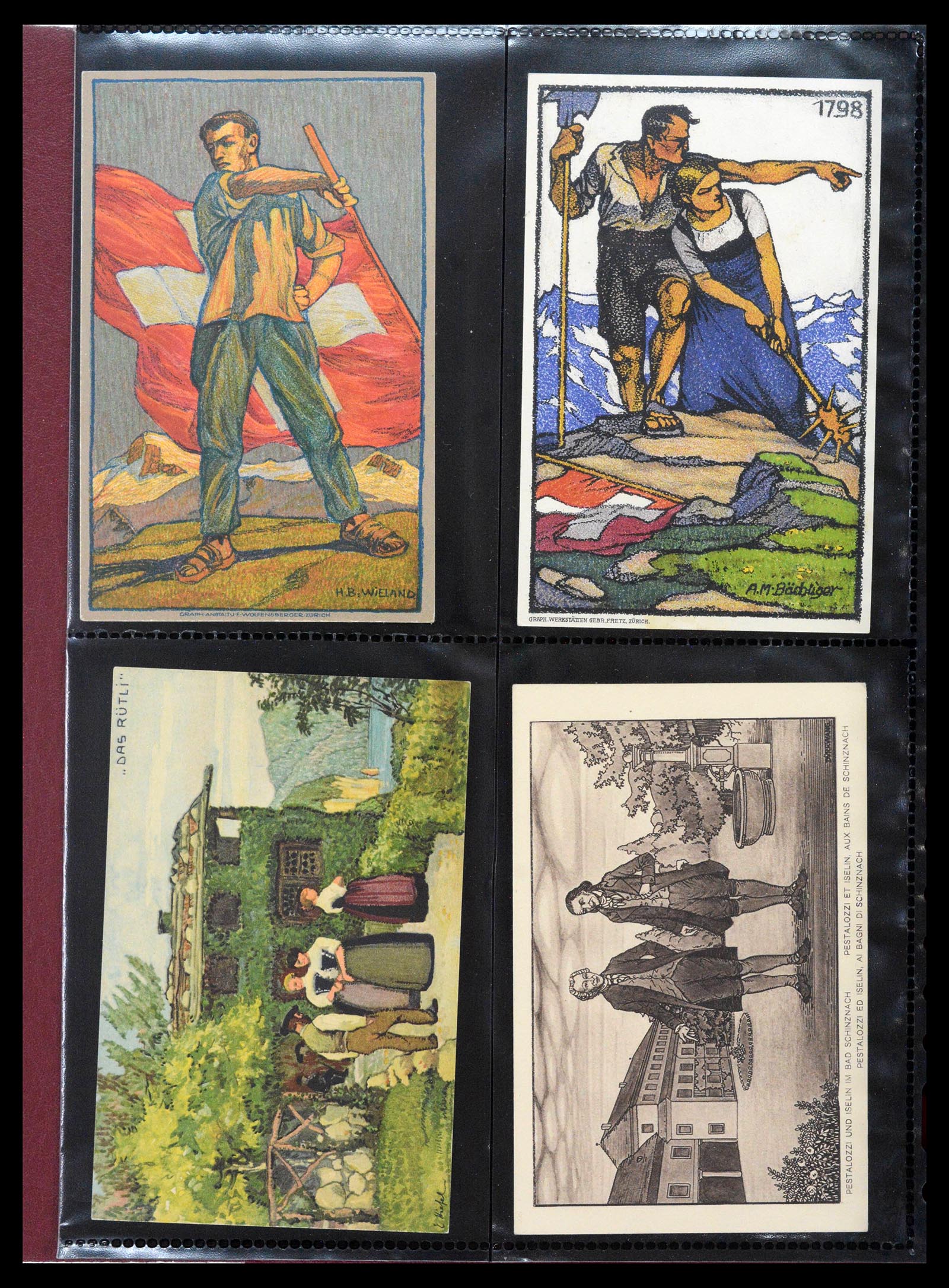 39433 0002 - Stamp collection 39433 Switzerland Bundesfeier cards 1910-1937.