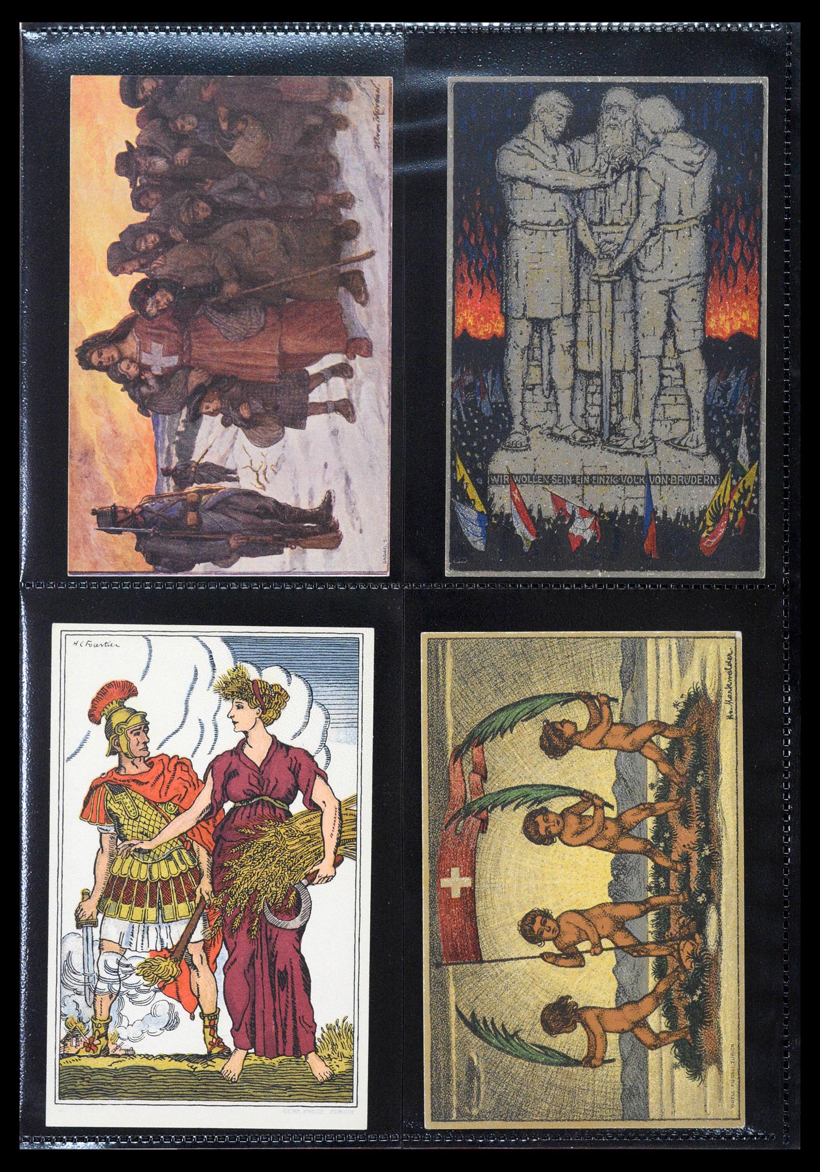 39433 0004 - Stamp collection 39433 Switzerland Bundesfeier cards 1910-1937.