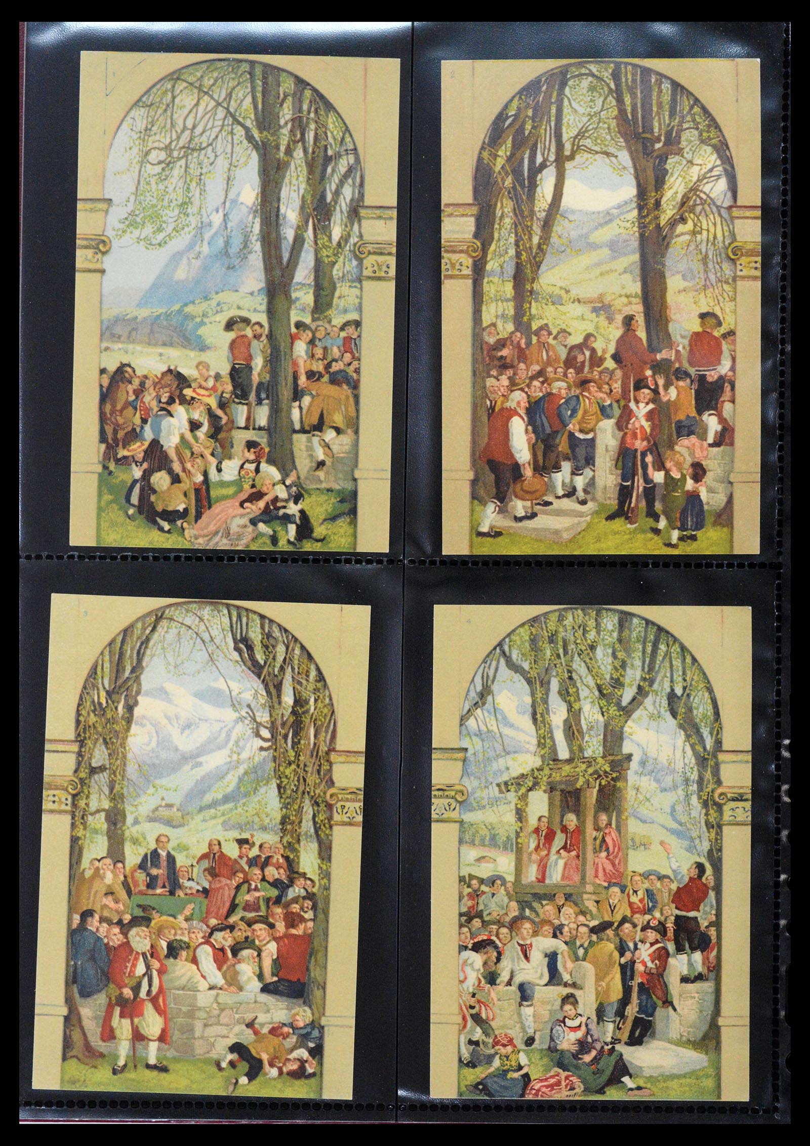 39433 0006 - Stamp collection 39433 Switzerland Bundesfeier cards 1910-1937.