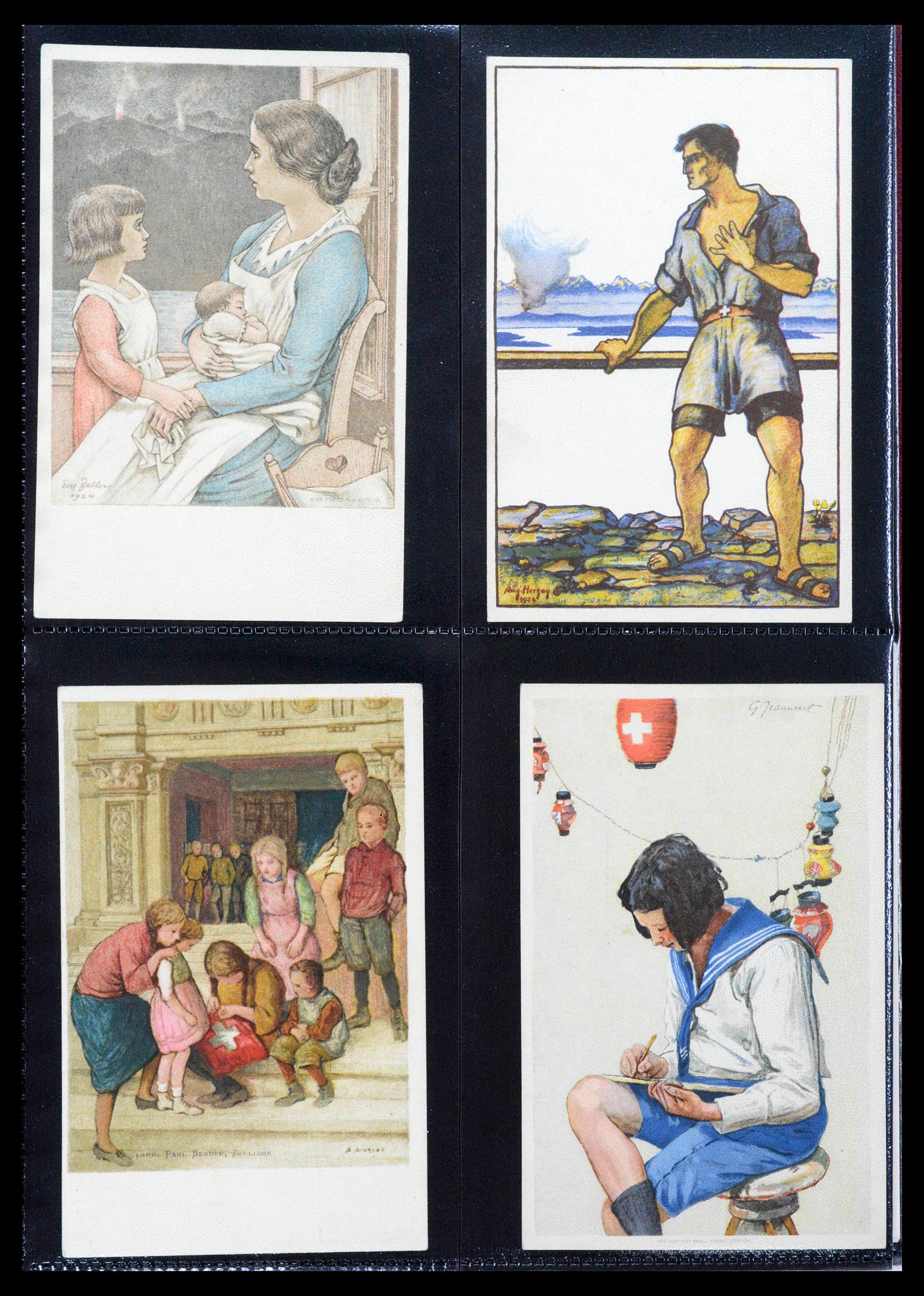 39433 0011 - Stamp collection 39433 Switzerland Bundesfeier cards 1910-1937.
