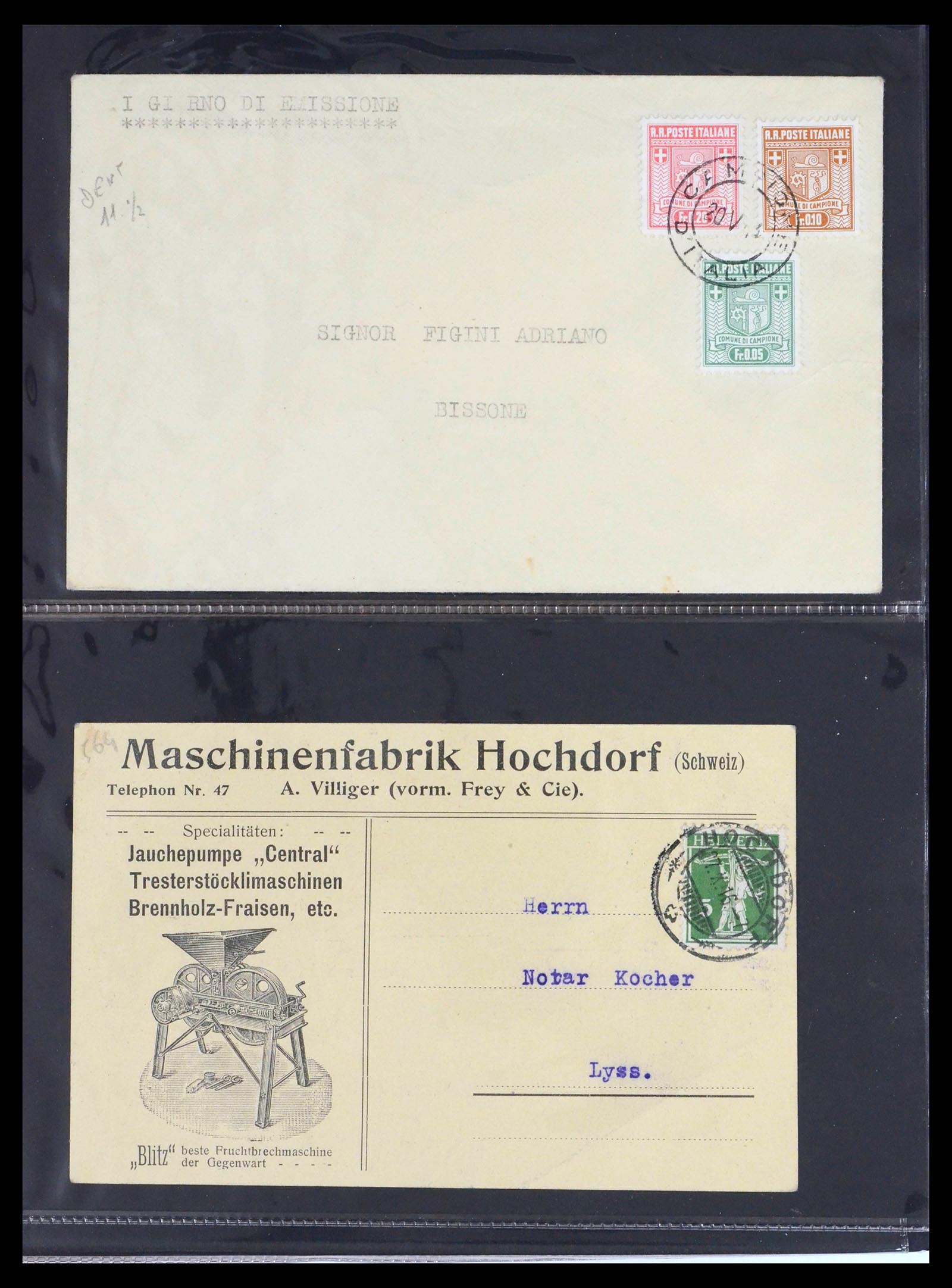 39441 0005 - Postzegelverzameling 39441 Zwitserland brieven vanaf 1870.