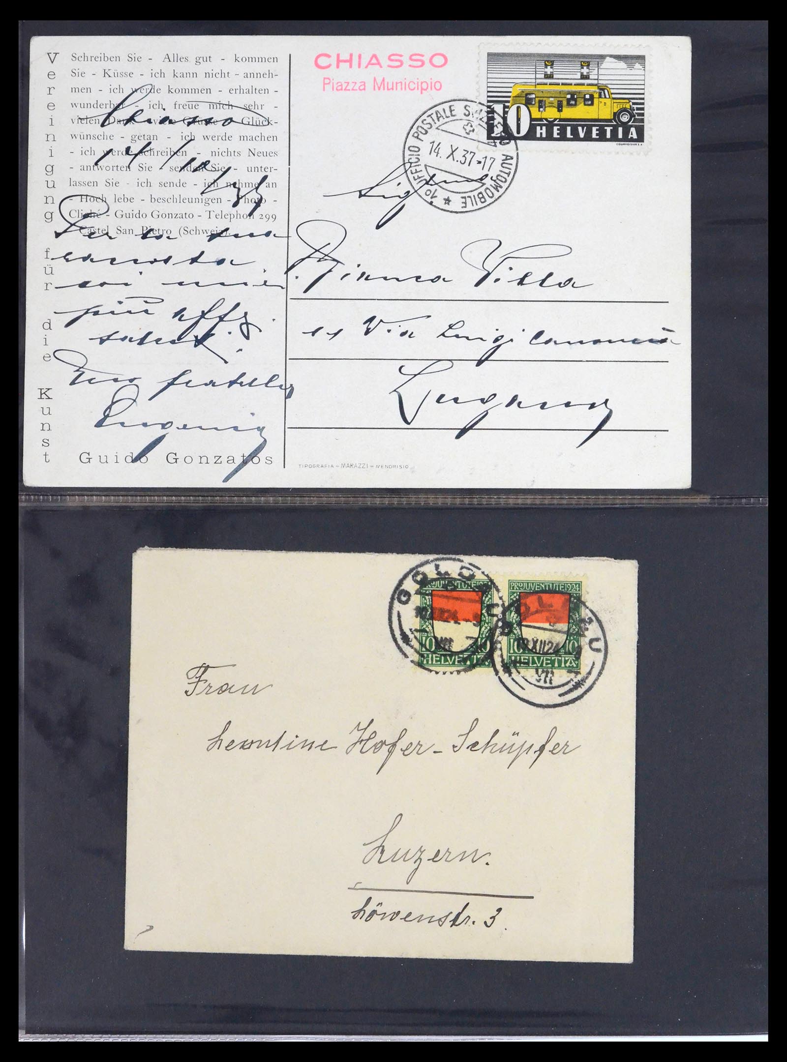 39441 0007 - Postzegelverzameling 39441 Zwitserland brieven vanaf 1870.