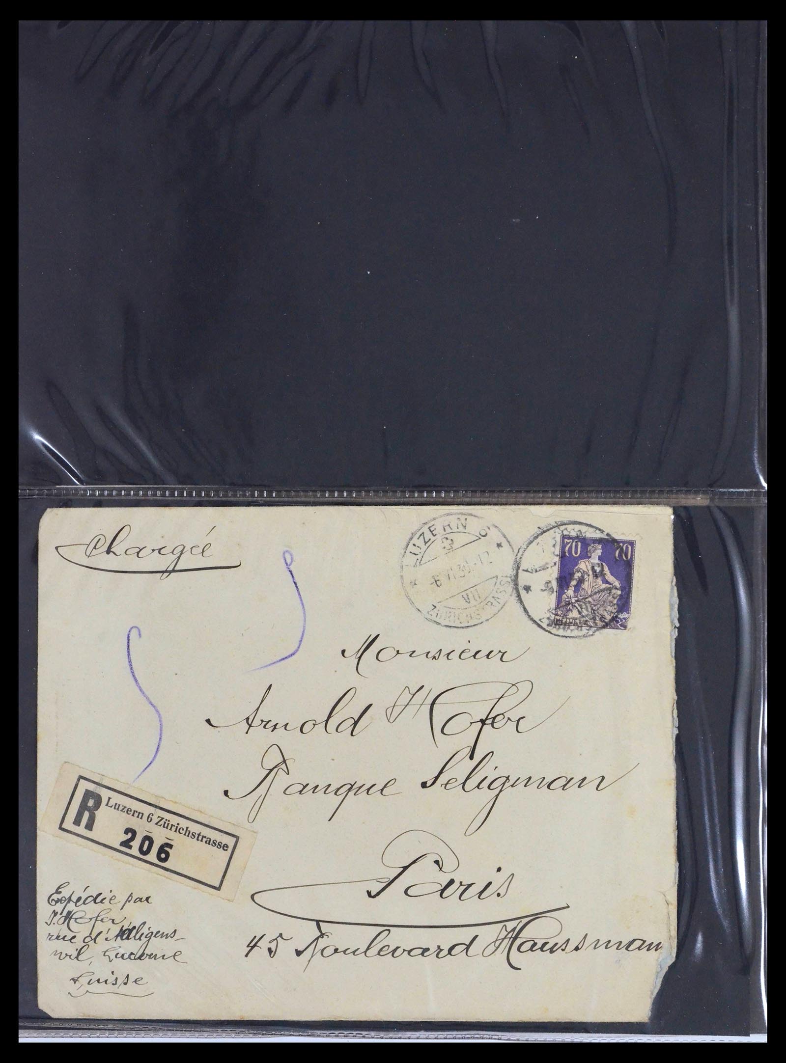 39441 0008 - Postzegelverzameling 39441 Zwitserland brieven vanaf 1870.