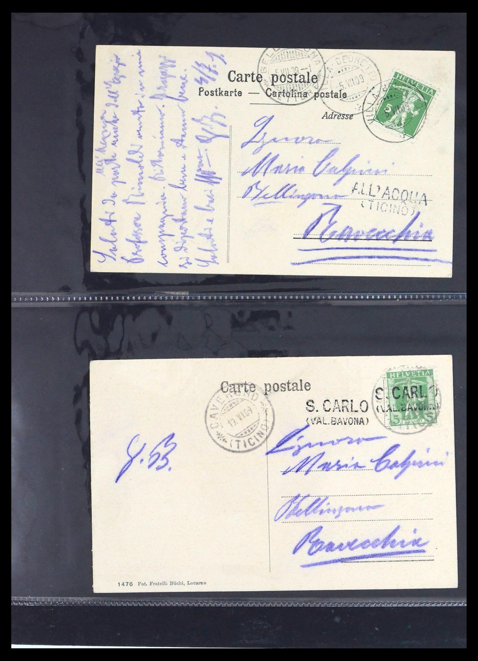 39441 0018 - Postzegelverzameling 39441 Zwitserland brieven vanaf 1870.