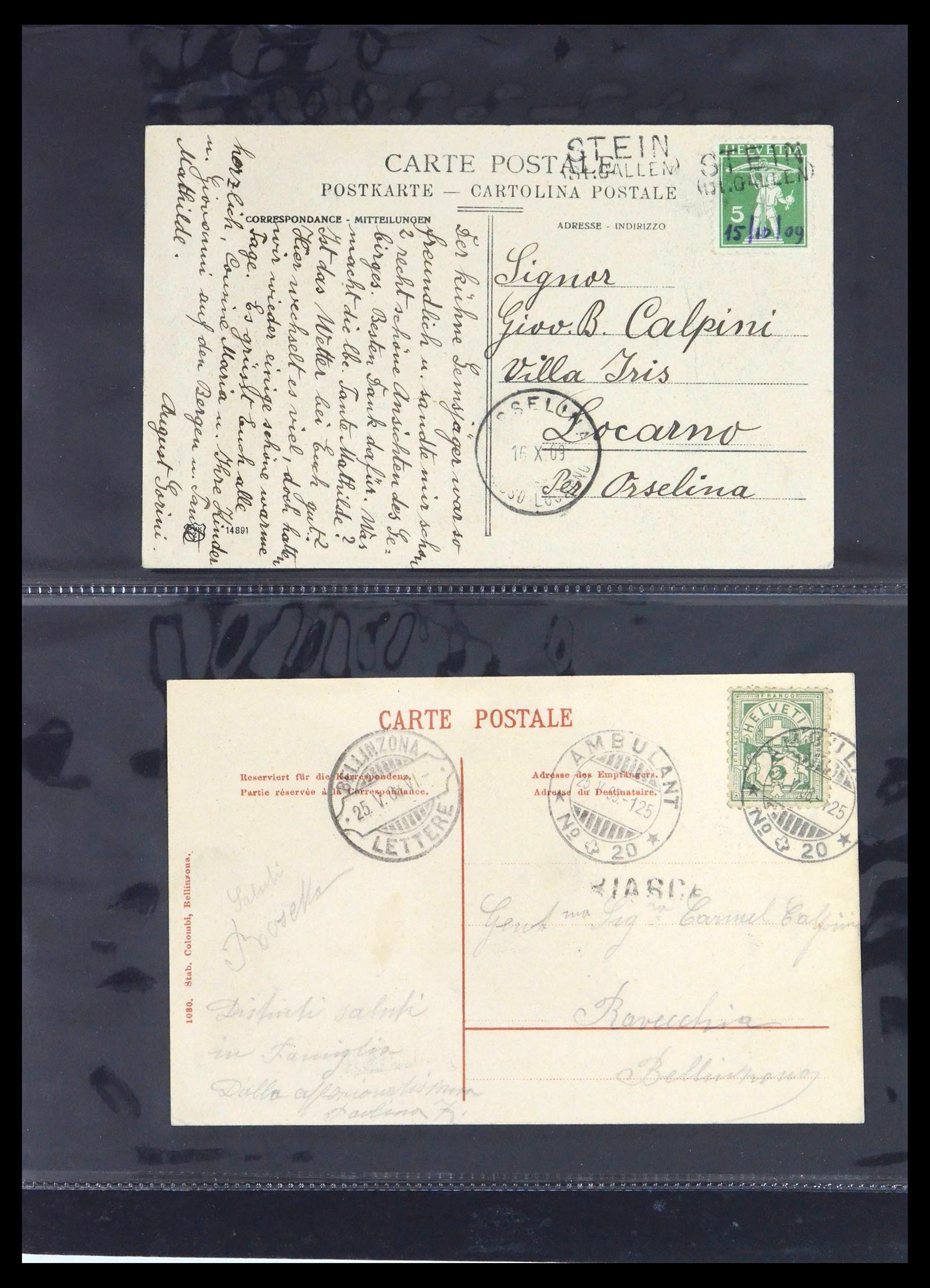 39441 0019 - Postzegelverzameling 39441 Zwitserland brieven vanaf 1870.