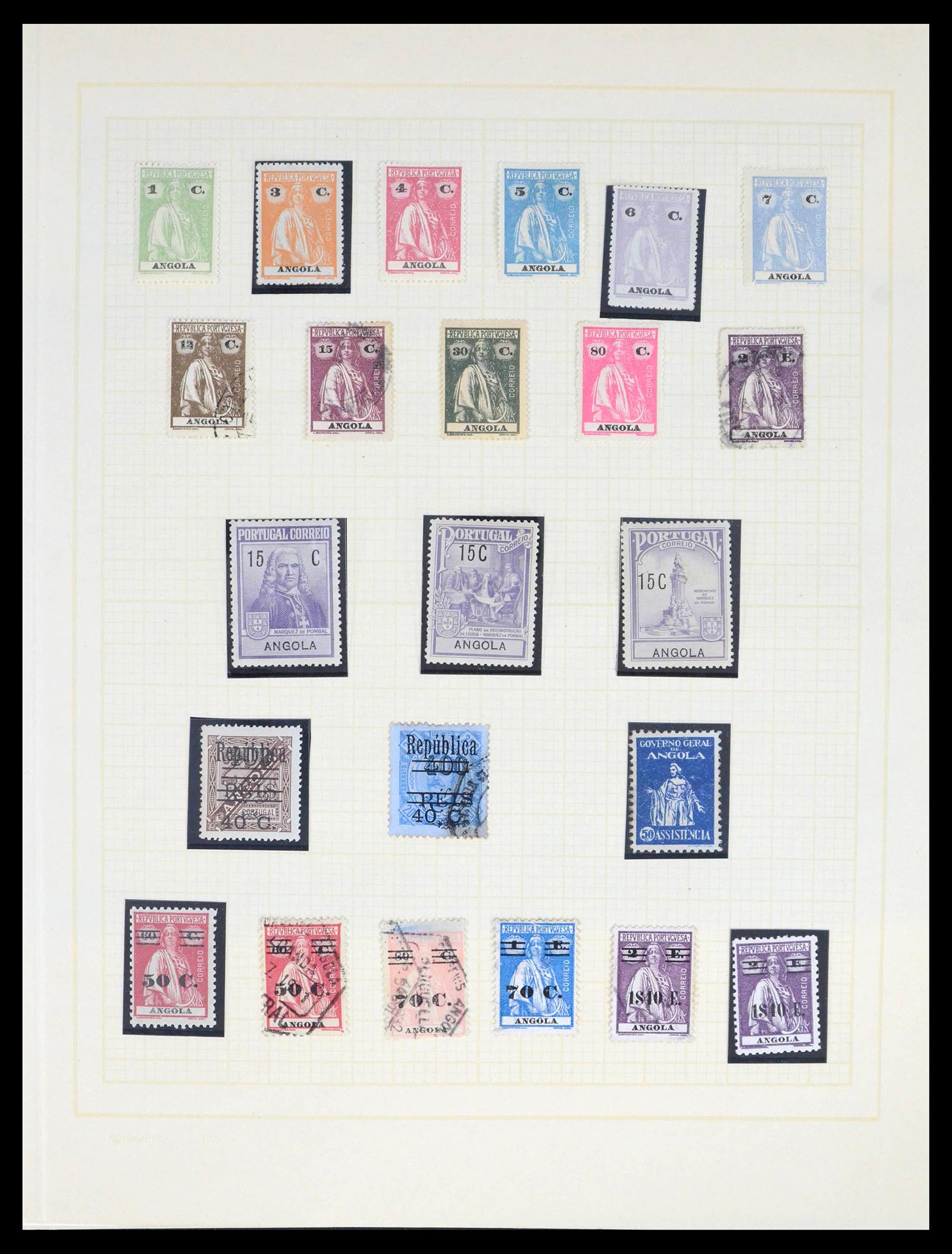 39442 0017 - Postzegelverzameling 39442 Angola 1870-2002.