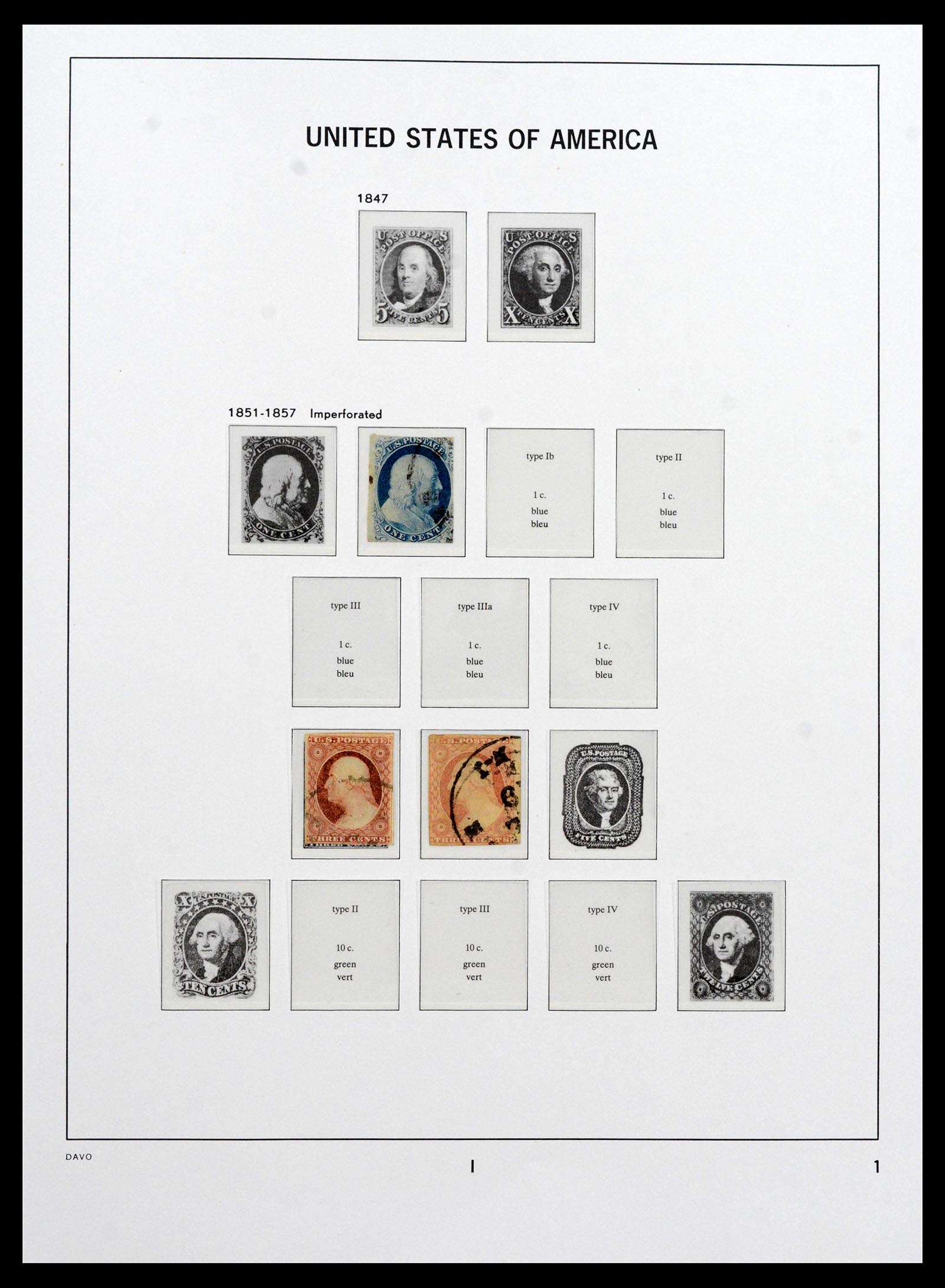 39443 0001 - Postzegelverzameling 39443 USA 1851-1976.