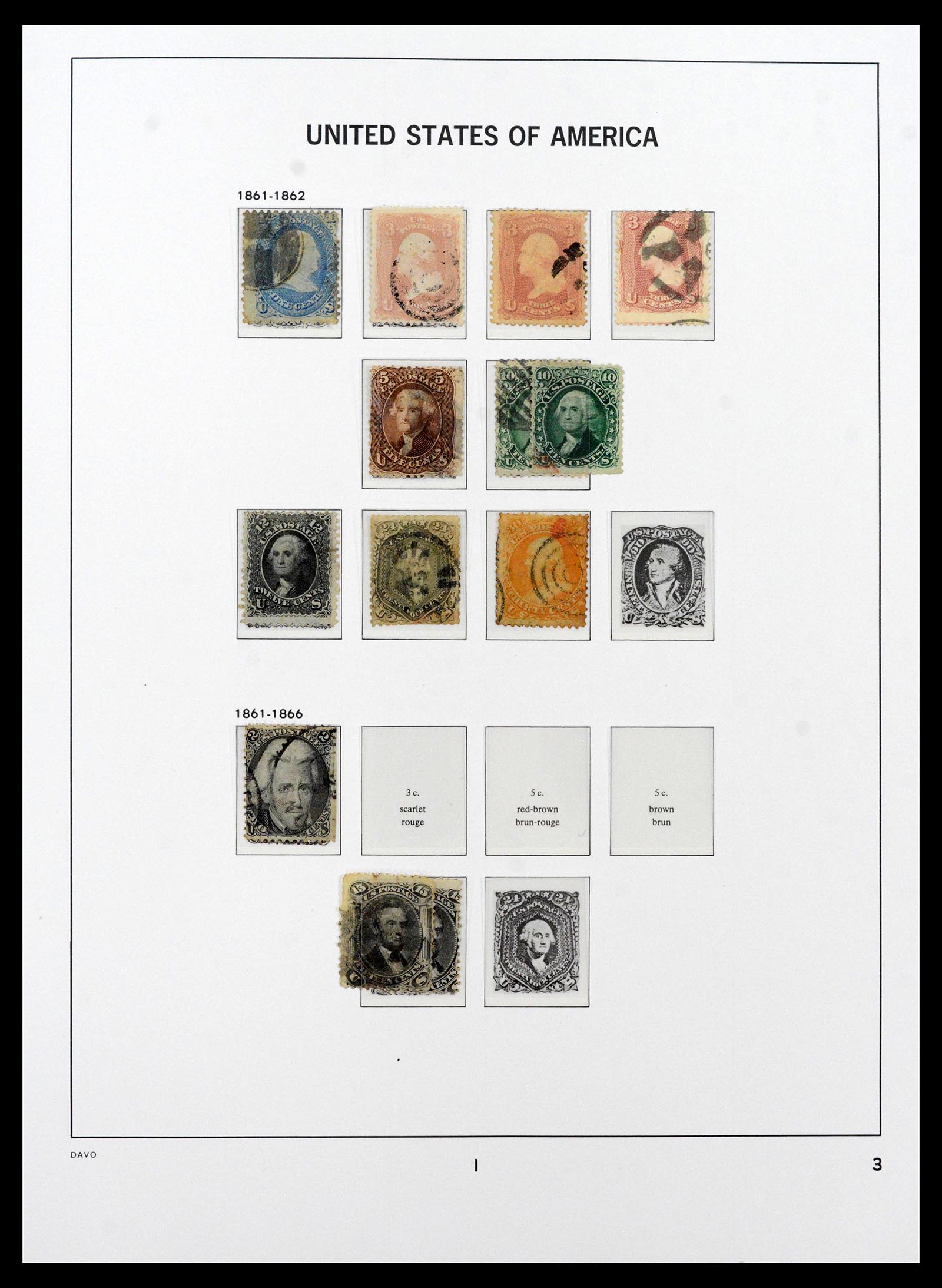 39443 0003 - Postzegelverzameling 39443 USA 1851-1976.