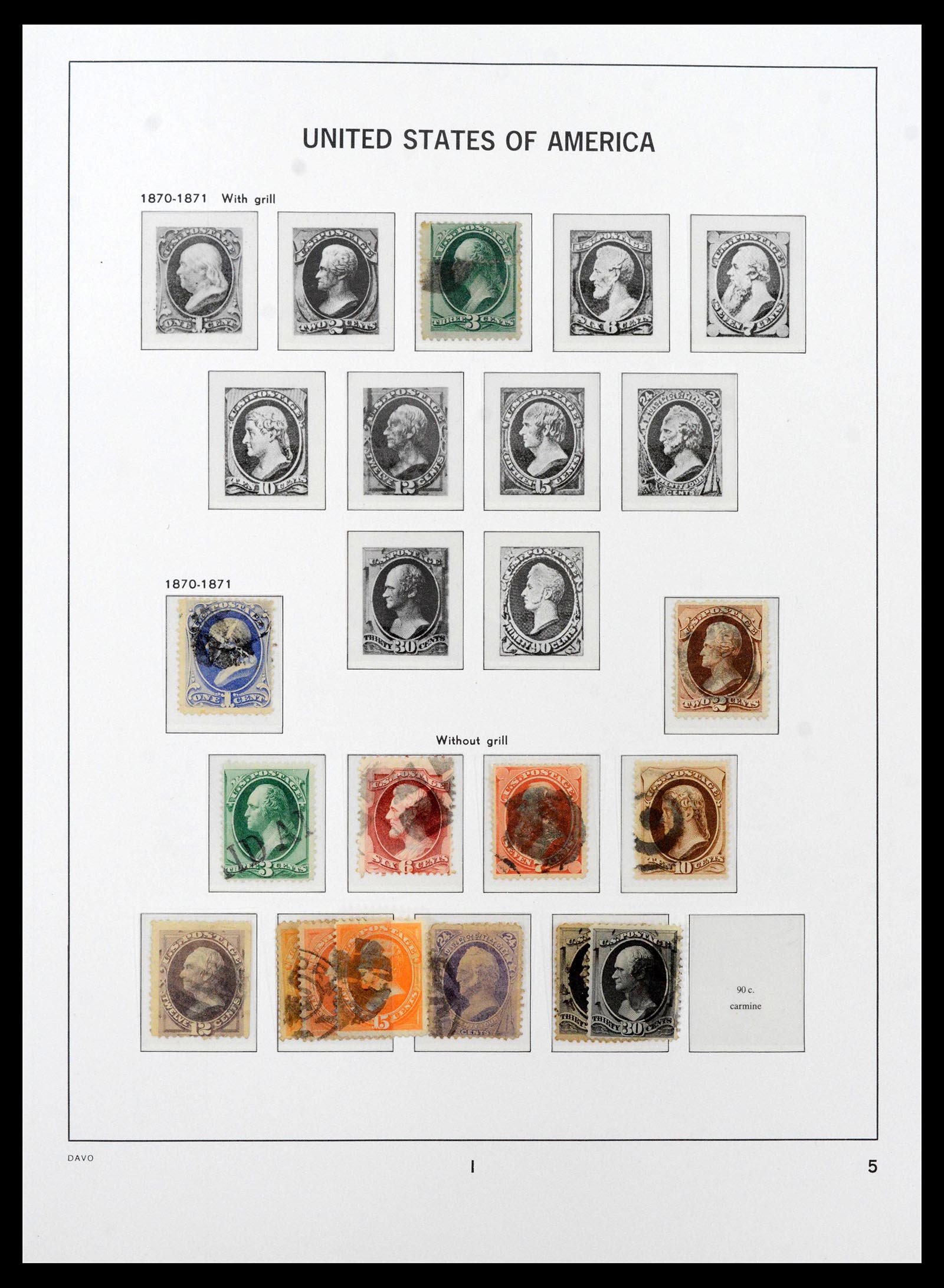 39443 0006 - Postzegelverzameling 39443 USA 1851-1976.