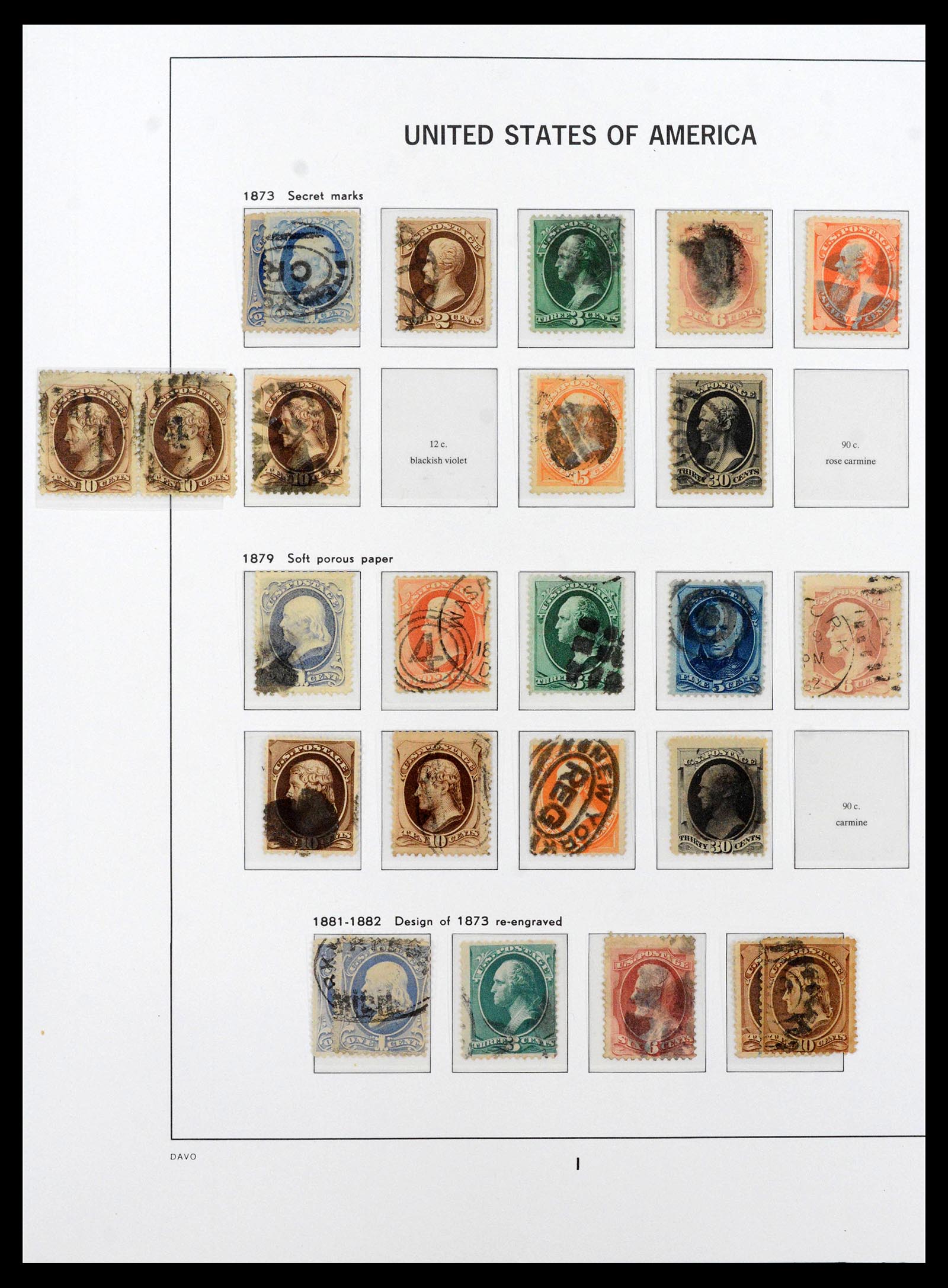 39443 0007 - Postzegelverzameling 39443 USA 1851-1976.
