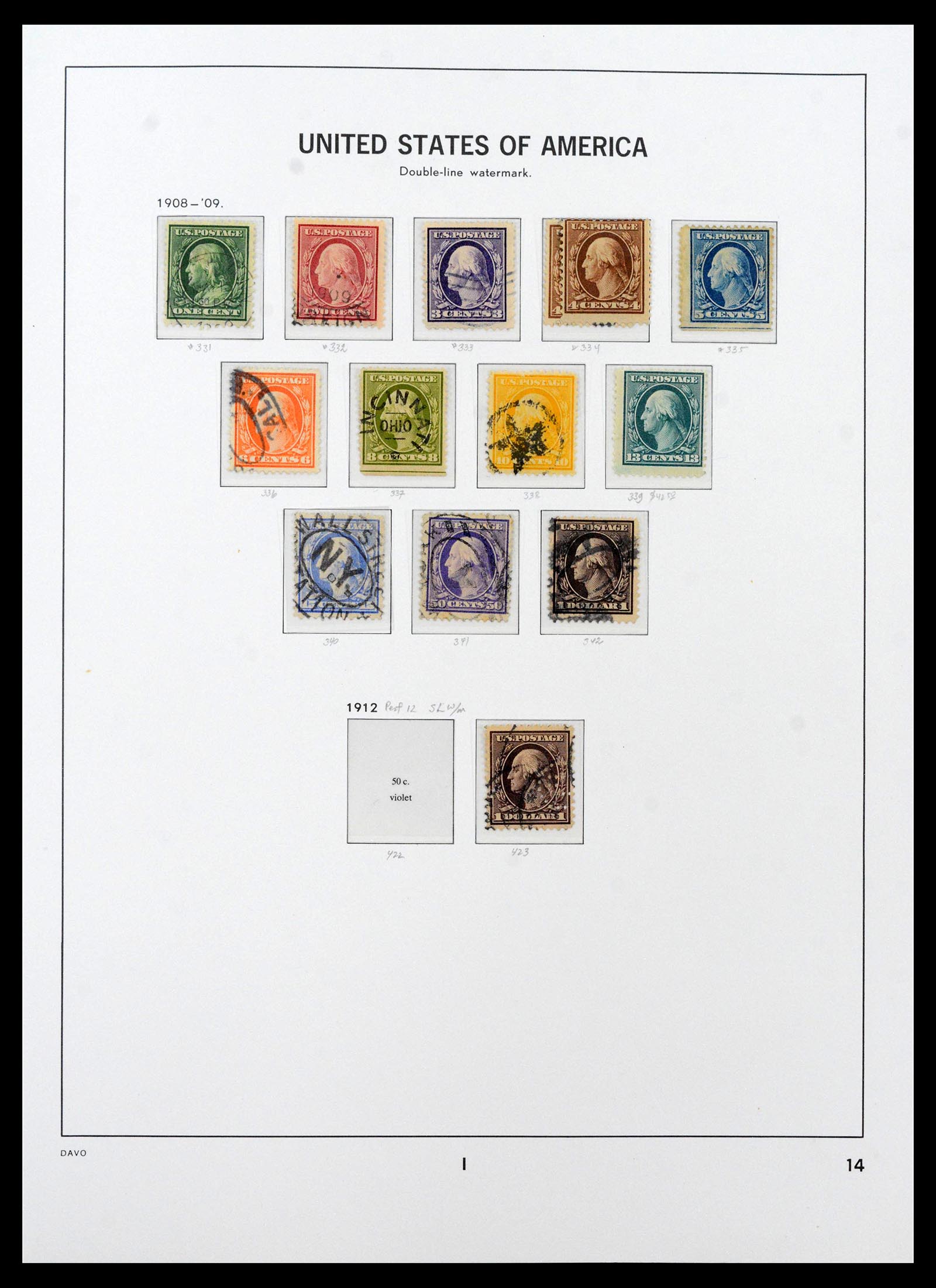 39443 0016 - Postzegelverzameling 39443 USA 1851-1976.