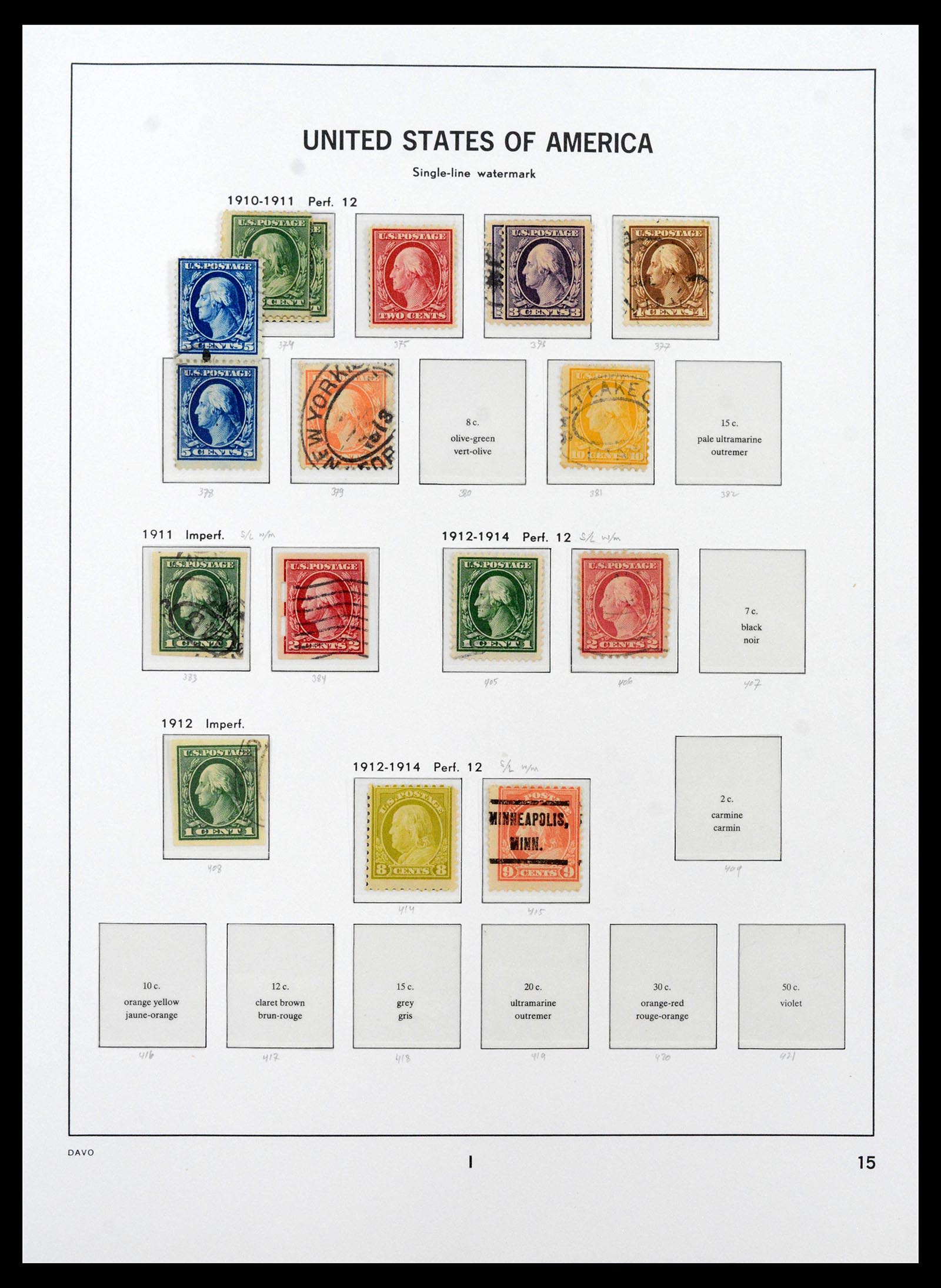 39443 0018 - Postzegelverzameling 39443 USA 1851-1976.
