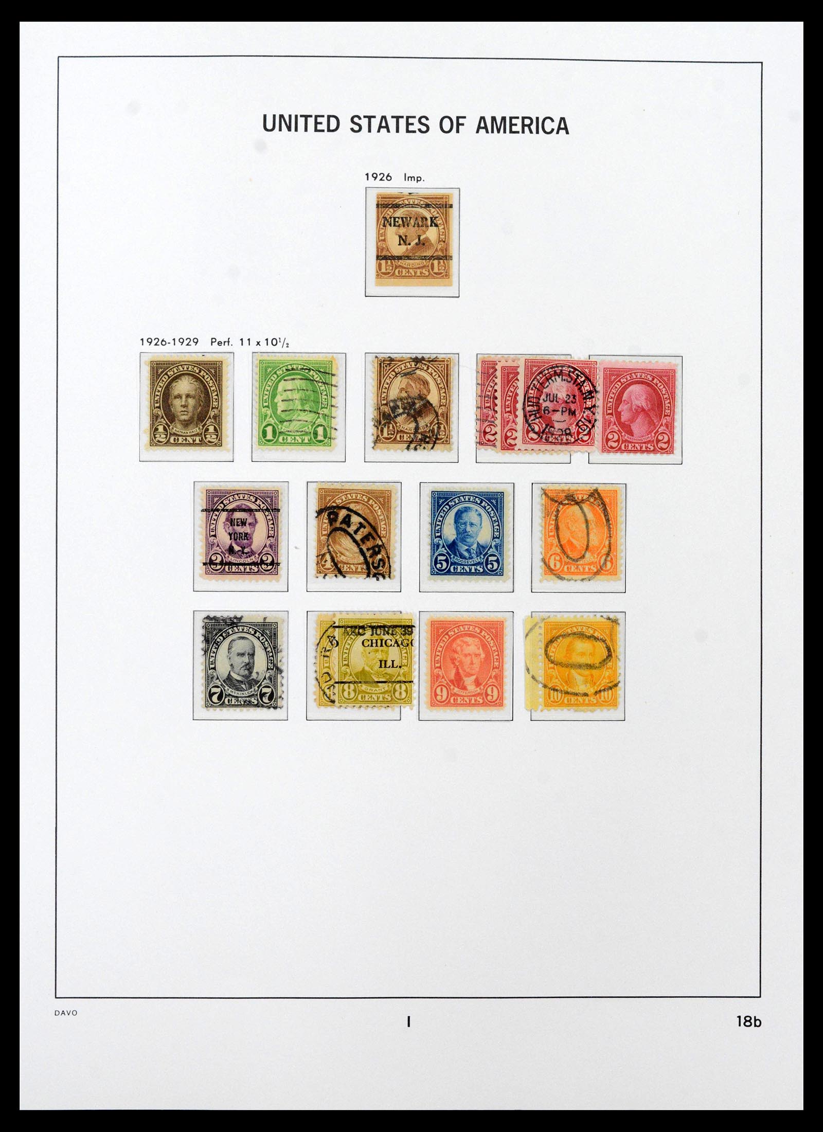 39443 0025 - Postzegelverzameling 39443 USA 1851-1976.