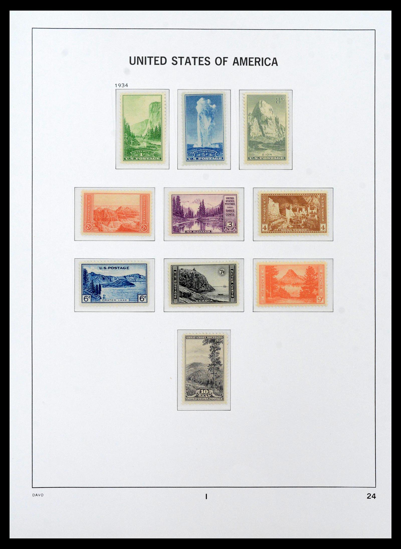 39443 0032 - Postzegelverzameling 39443 USA 1851-1976.