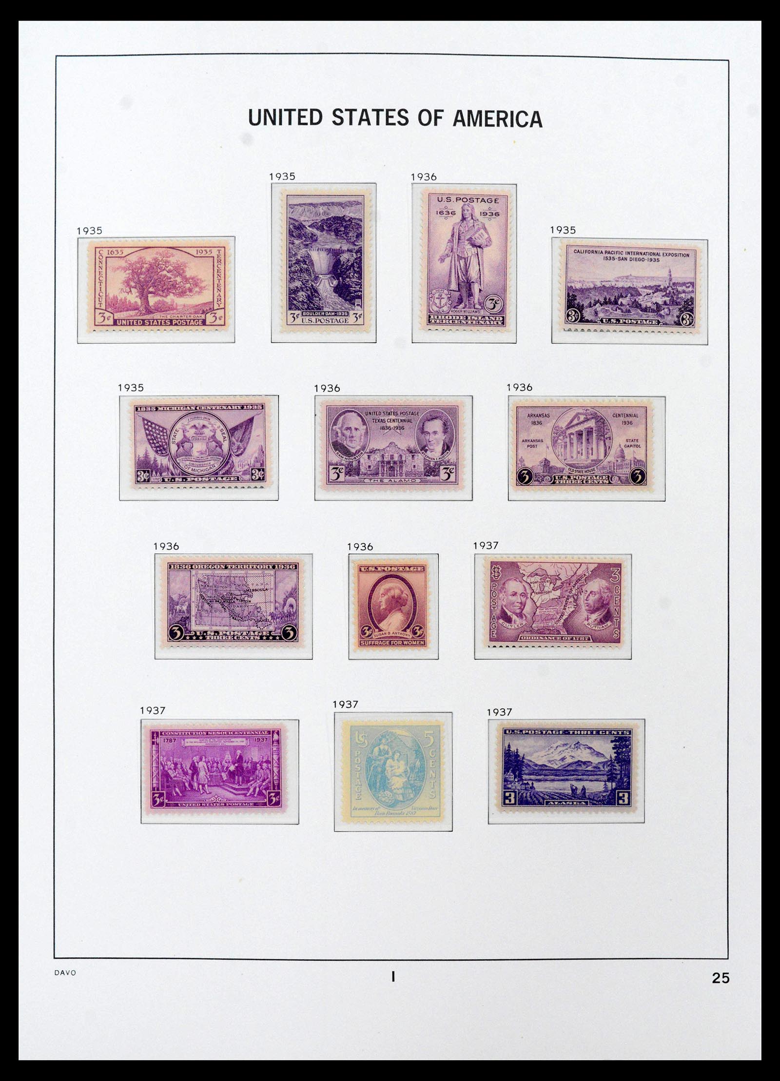 39443 0034 - Postzegelverzameling 39443 USA 1851-1976.