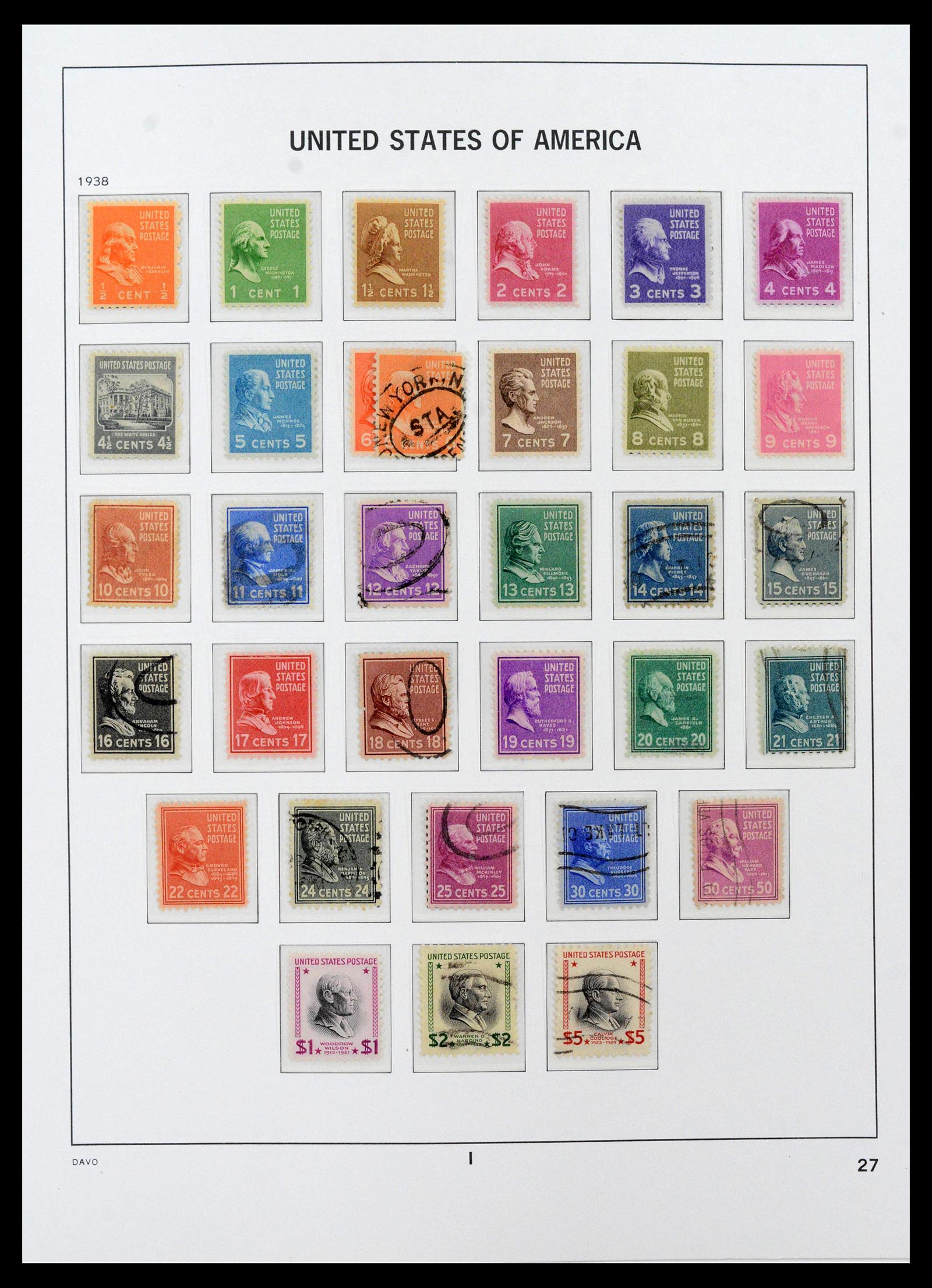 39443 0036 - Postzegelverzameling 39443 USA 1851-1976.