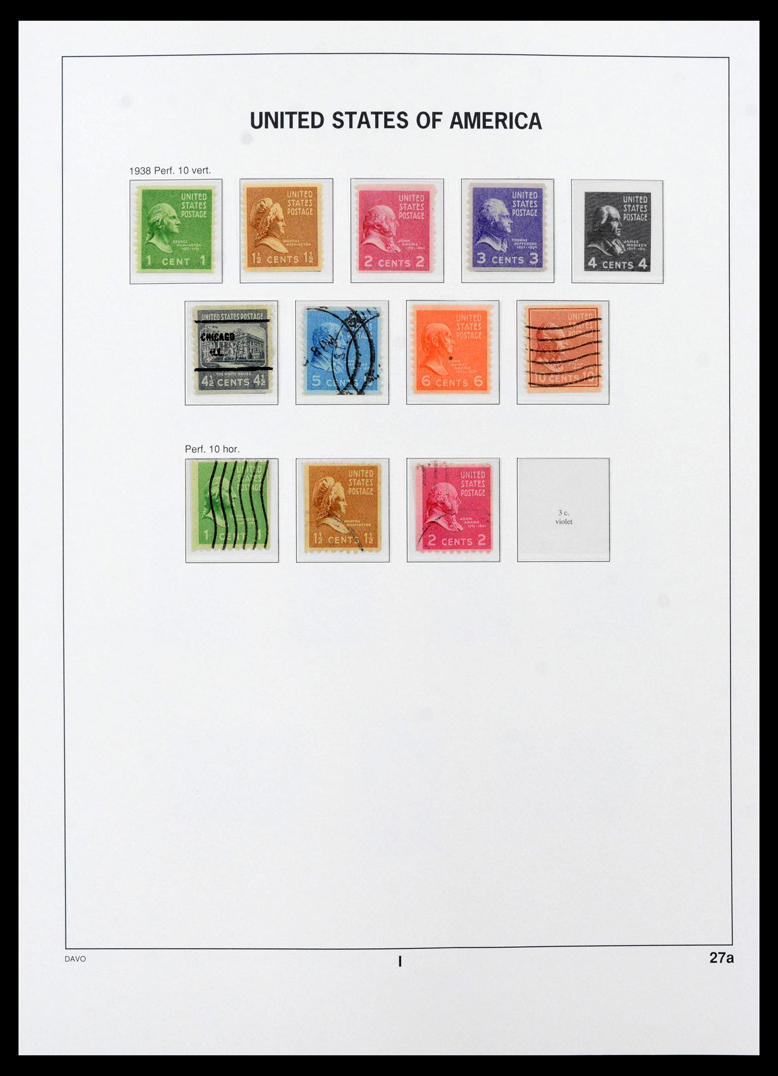 39443 0037 - Postzegelverzameling 39443 USA 1851-1976.