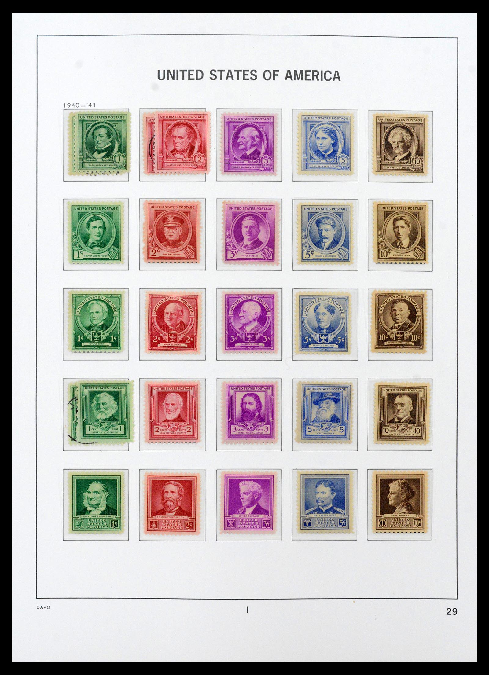 39443 0039 - Postzegelverzameling 39443 USA 1851-1976.