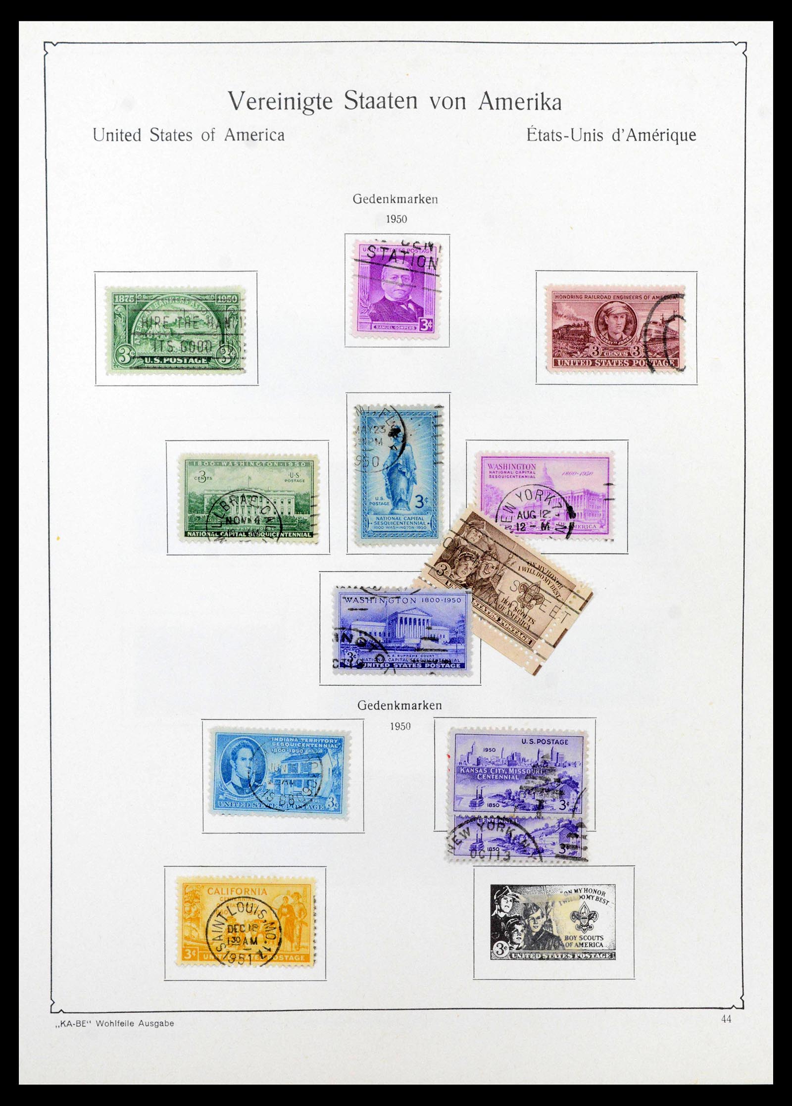39444 0054 - Postzegelverzameling 39444 USA 1861-2008.