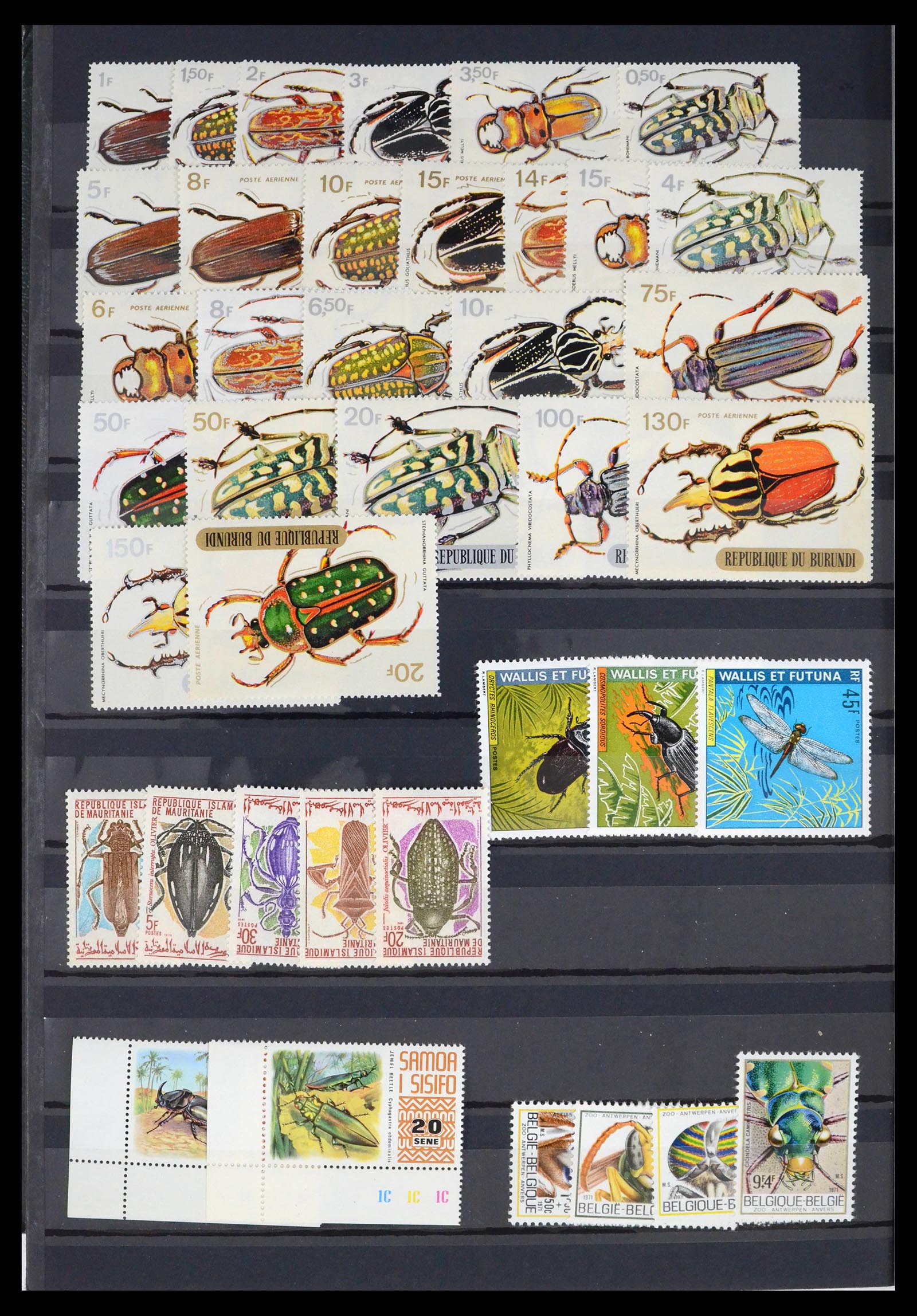 39446 0004 - Postzegelverzameling 39446 Motief vlinders 1960-2000.