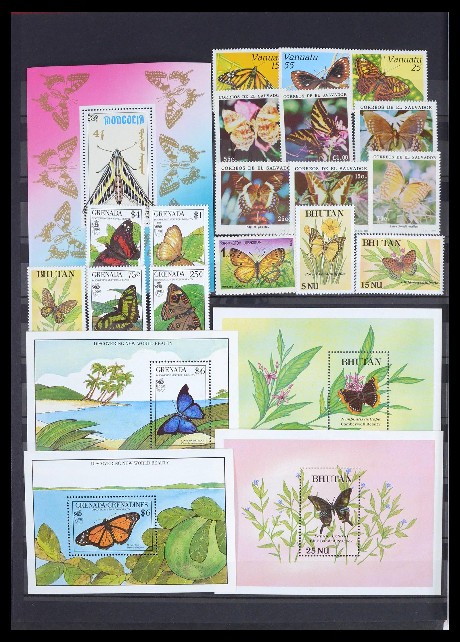 39446 0161 - Postzegelverzameling 39446 Motief vlinders 1960-2000.