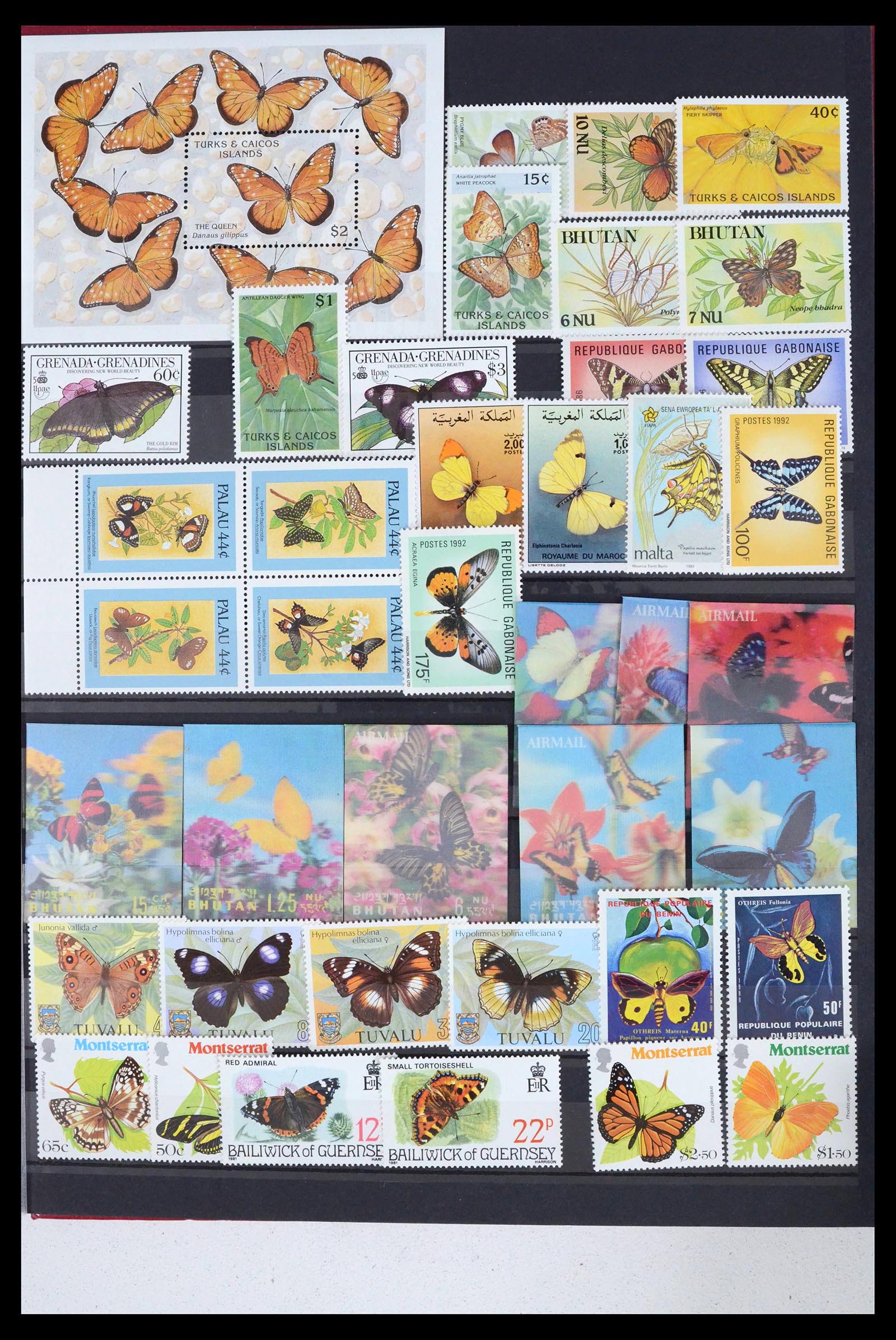 39446 0162 - Postzegelverzameling 39446 Motief vlinders 1960-2000.