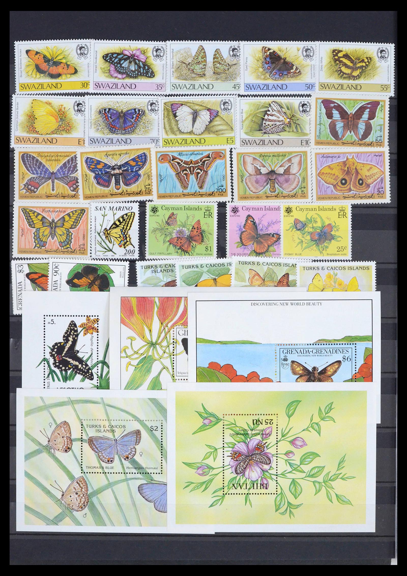 39446 0167 - Postzegelverzameling 39446 Motief vlinders 1960-2000.