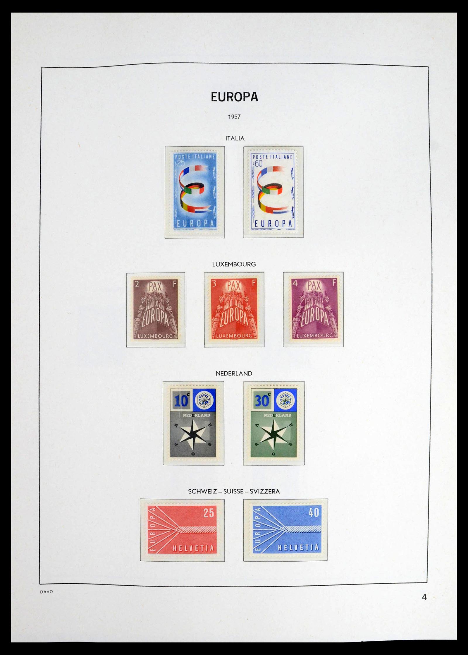 39448 0003 - Postzegelverzameling 39448 Europa CEPT 1957-1994.