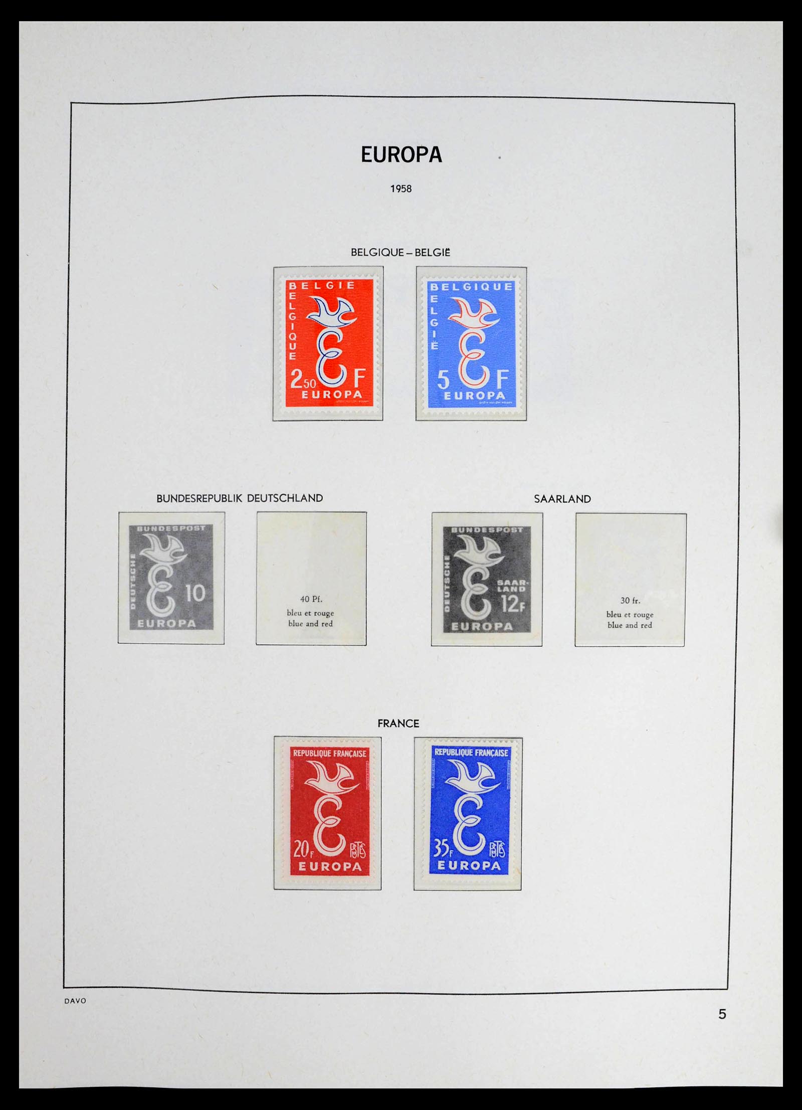 39448 0004 - Postzegelverzameling 39448 Europa CEPT 1957-1994.