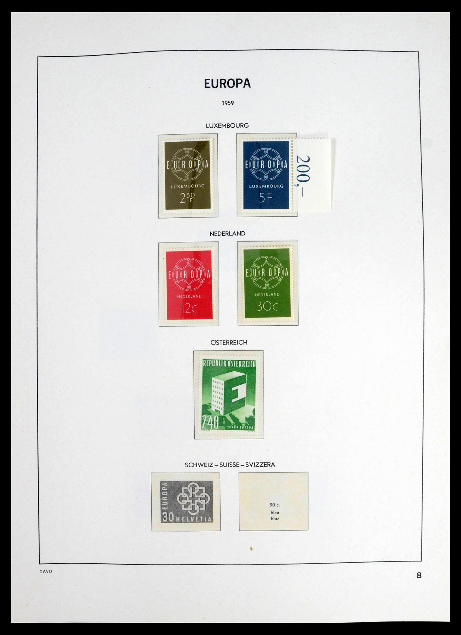 39448 0007 - Postzegelverzameling 39448 Europa CEPT 1957-1994.