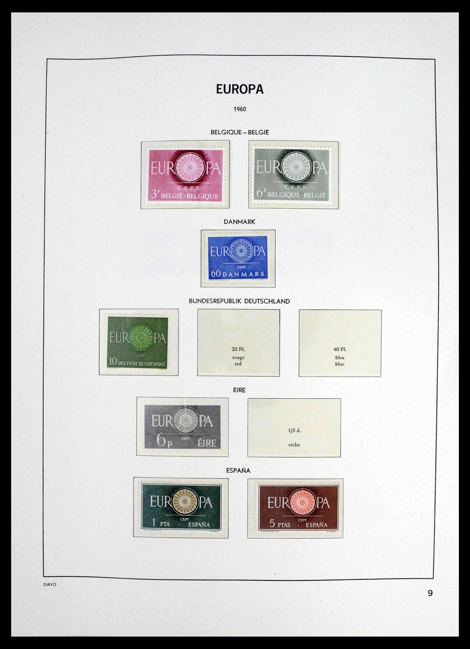 39448 0008 - Postzegelverzameling 39448 Europa CEPT 1957-1994.