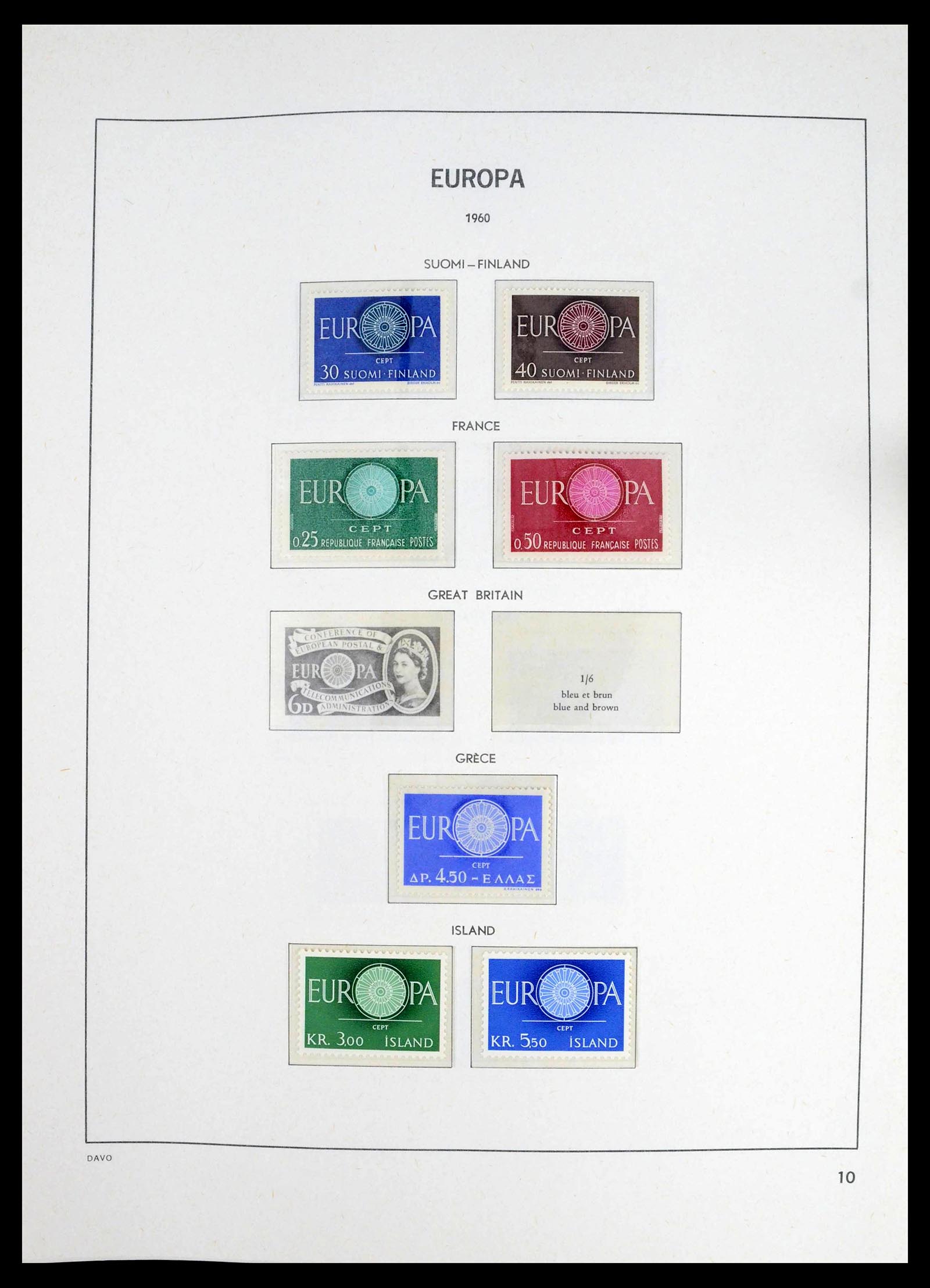 39448 0009 - Postzegelverzameling 39448 Europa CEPT 1957-1994.