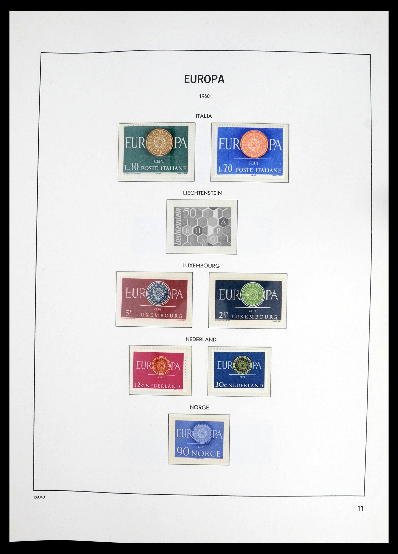 39448 0010 - Postzegelverzameling 39448 Europa CEPT 1957-1994.