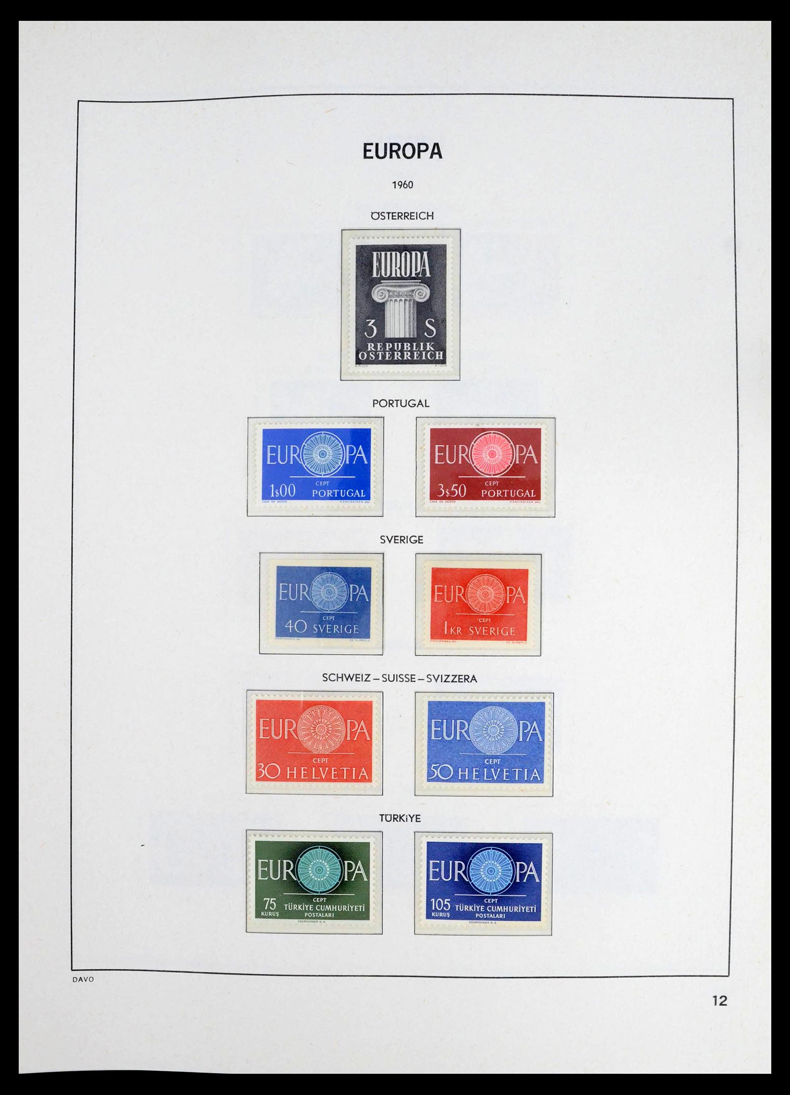 39448 0011 - Postzegelverzameling 39448 Europa CEPT 1957-1994.