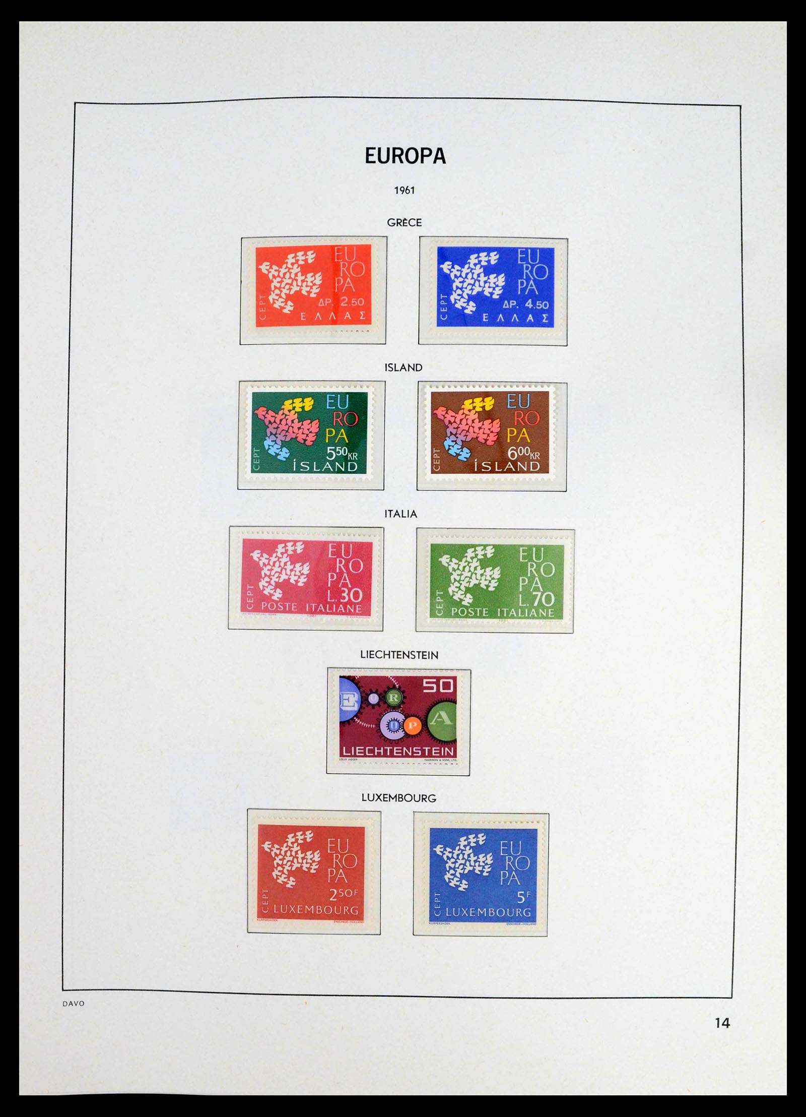 39448 0013 - Postzegelverzameling 39448 Europa CEPT 1957-1994.