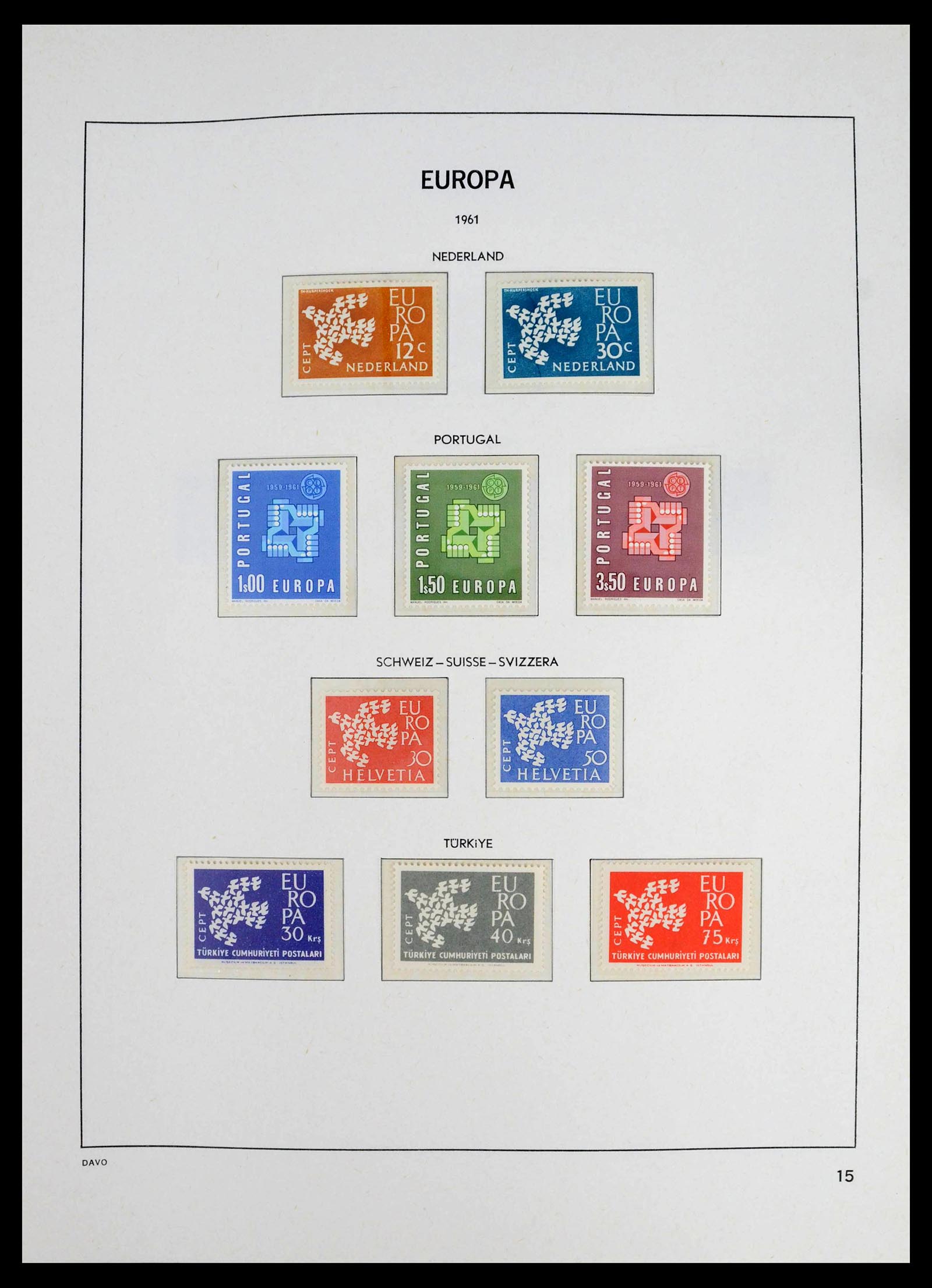 39448 0014 - Postzegelverzameling 39448 Europa CEPT 1957-1994.