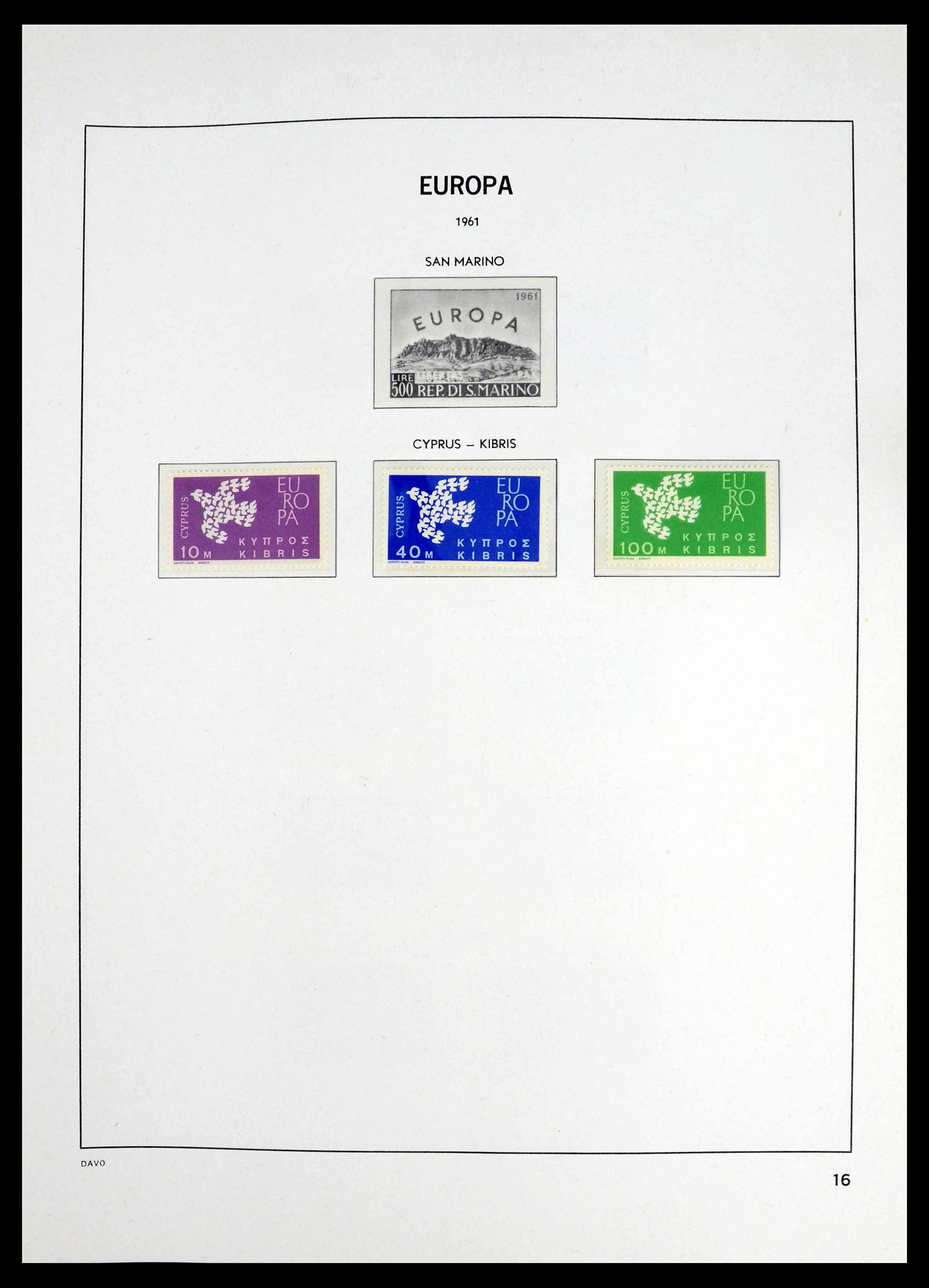 39448 0015 - Postzegelverzameling 39448 Europa CEPT 1957-1994.