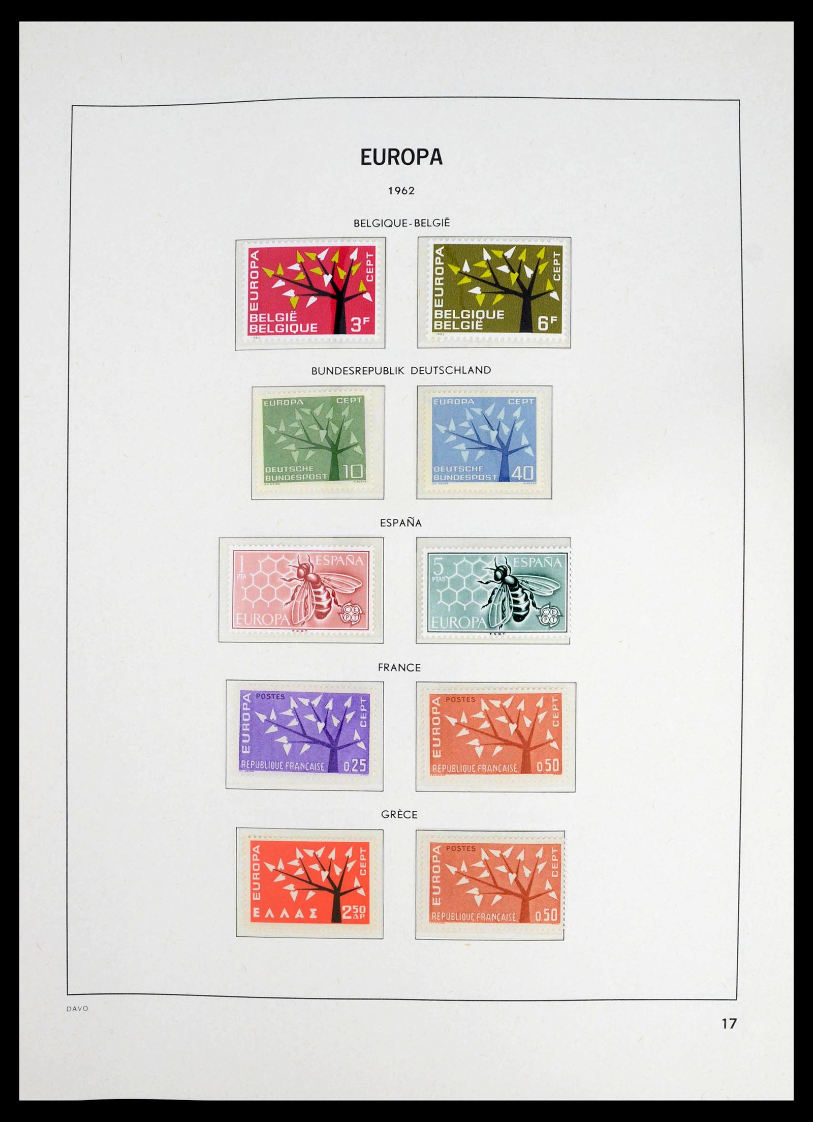 39448 0016 - Postzegelverzameling 39448 Europa CEPT 1957-1994.