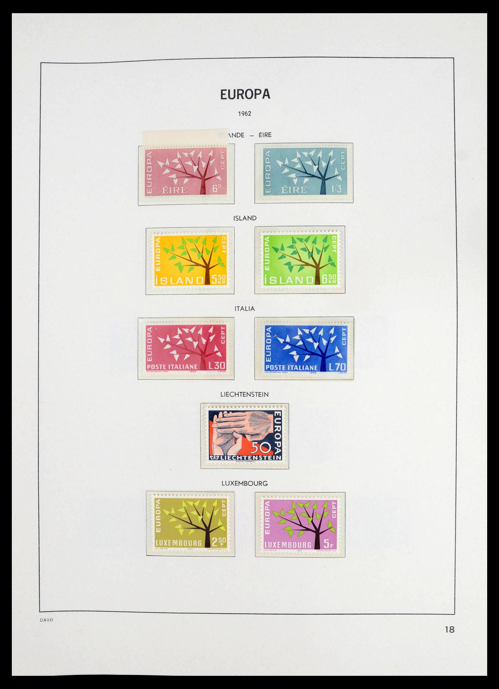 39448 0017 - Postzegelverzameling 39448 Europa CEPT 1957-1994.
