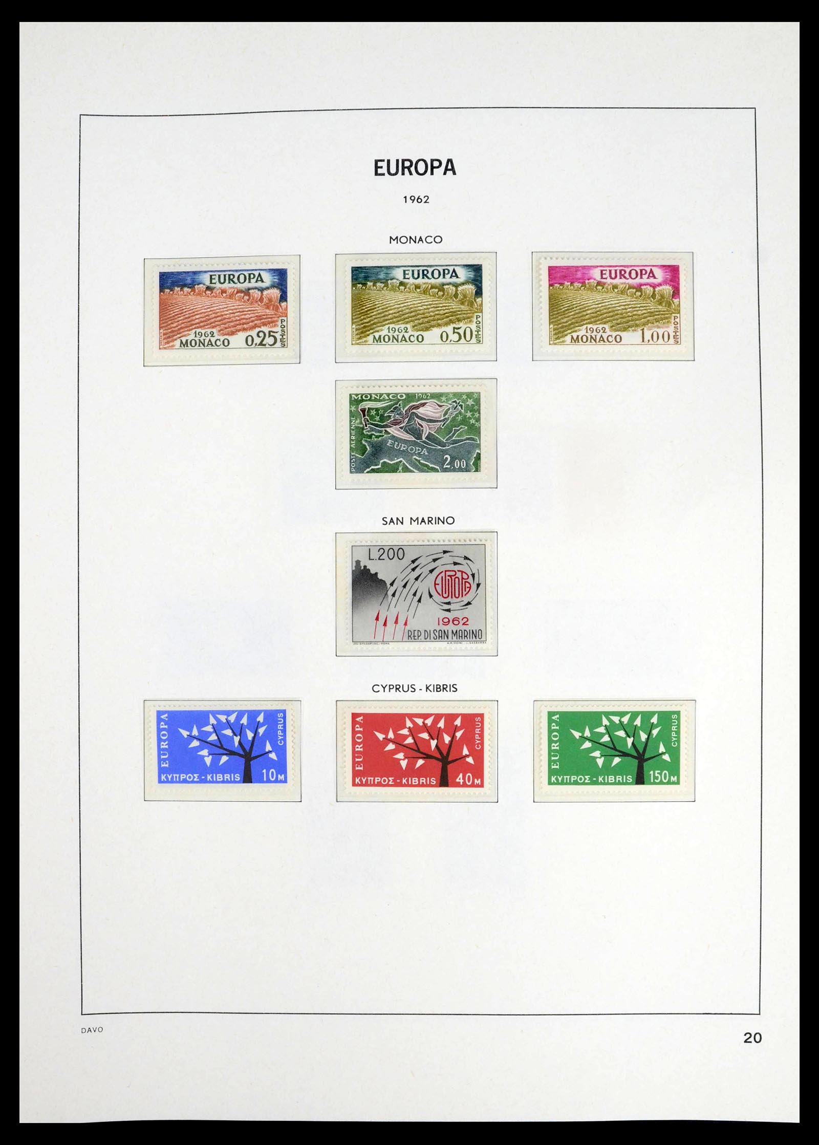 39448 0019 - Postzegelverzameling 39448 Europa CEPT 1957-1994.