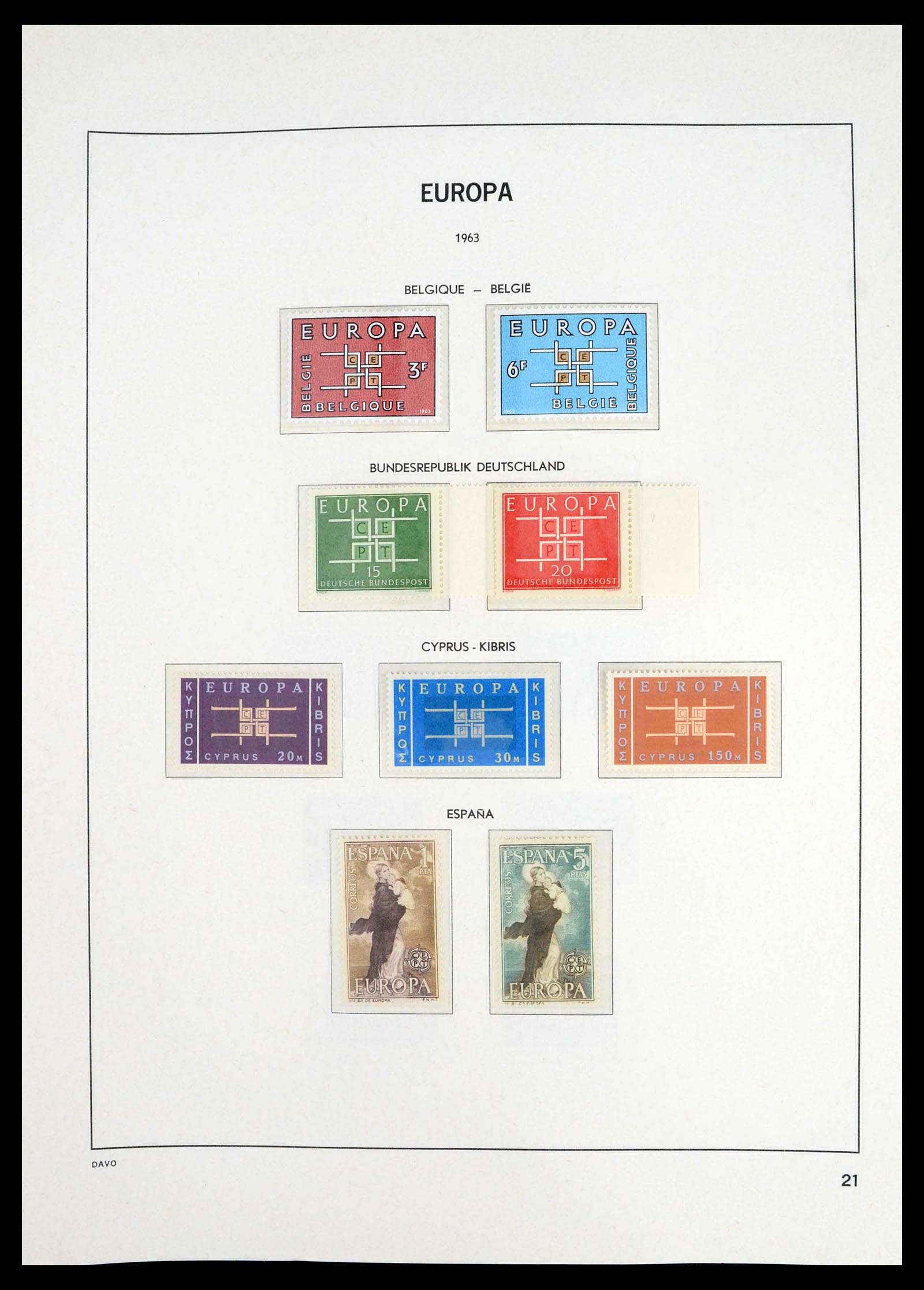39448 0020 - Postzegelverzameling 39448 Europa CEPT 1957-1994.