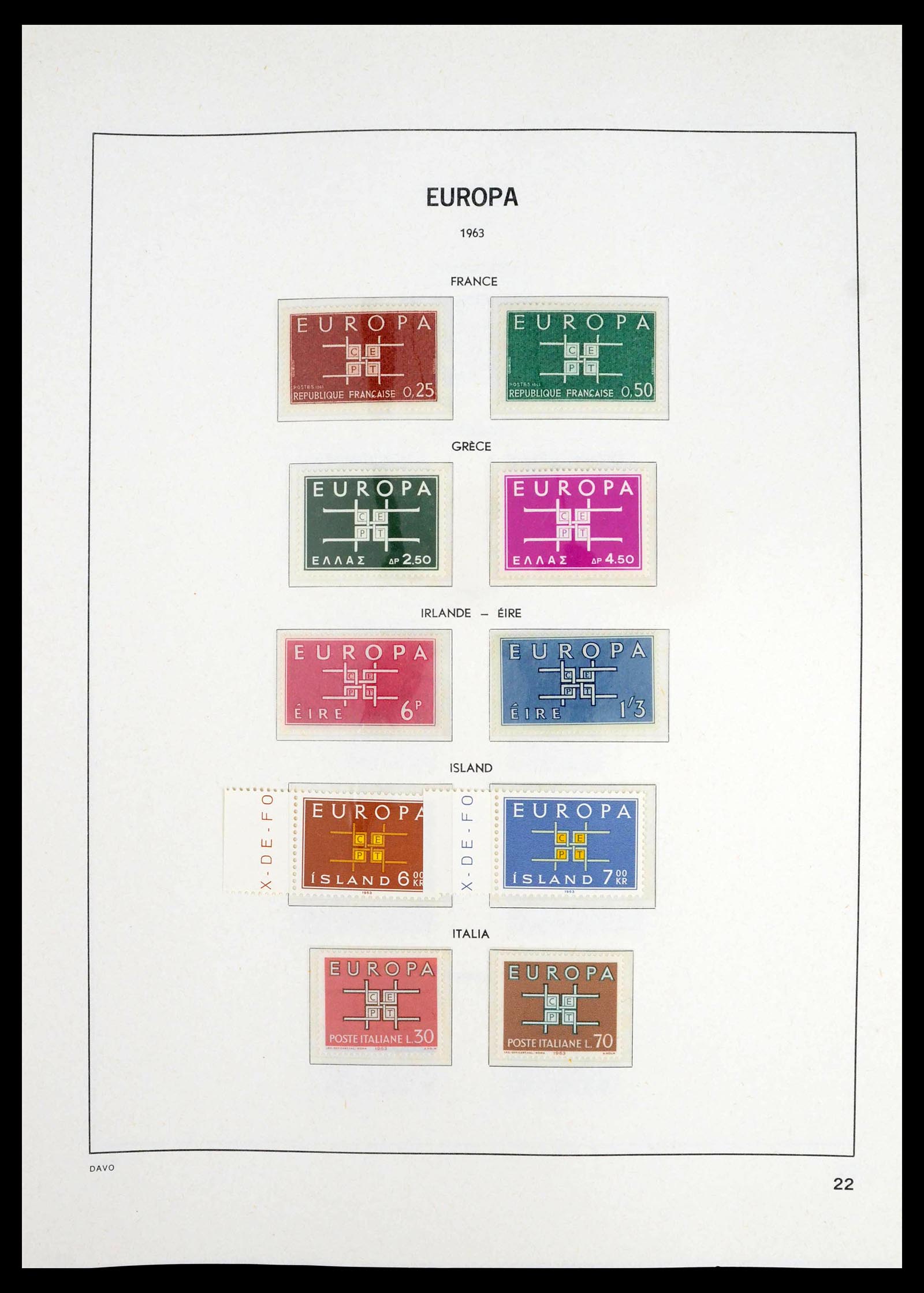 39448 0021 - Postzegelverzameling 39448 Europa CEPT 1957-1994.