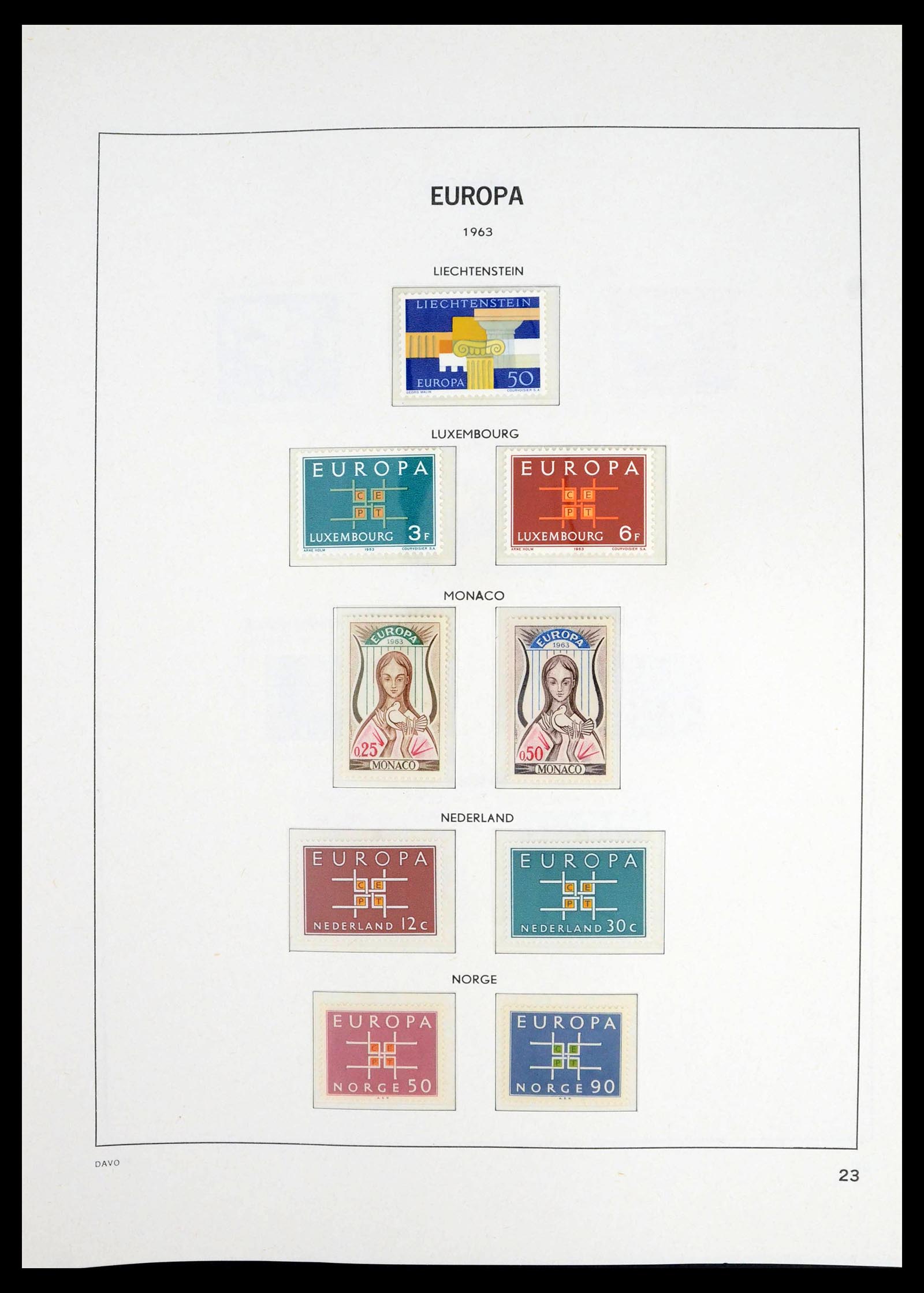 39448 0022 - Postzegelverzameling 39448 Europa CEPT 1957-1994.