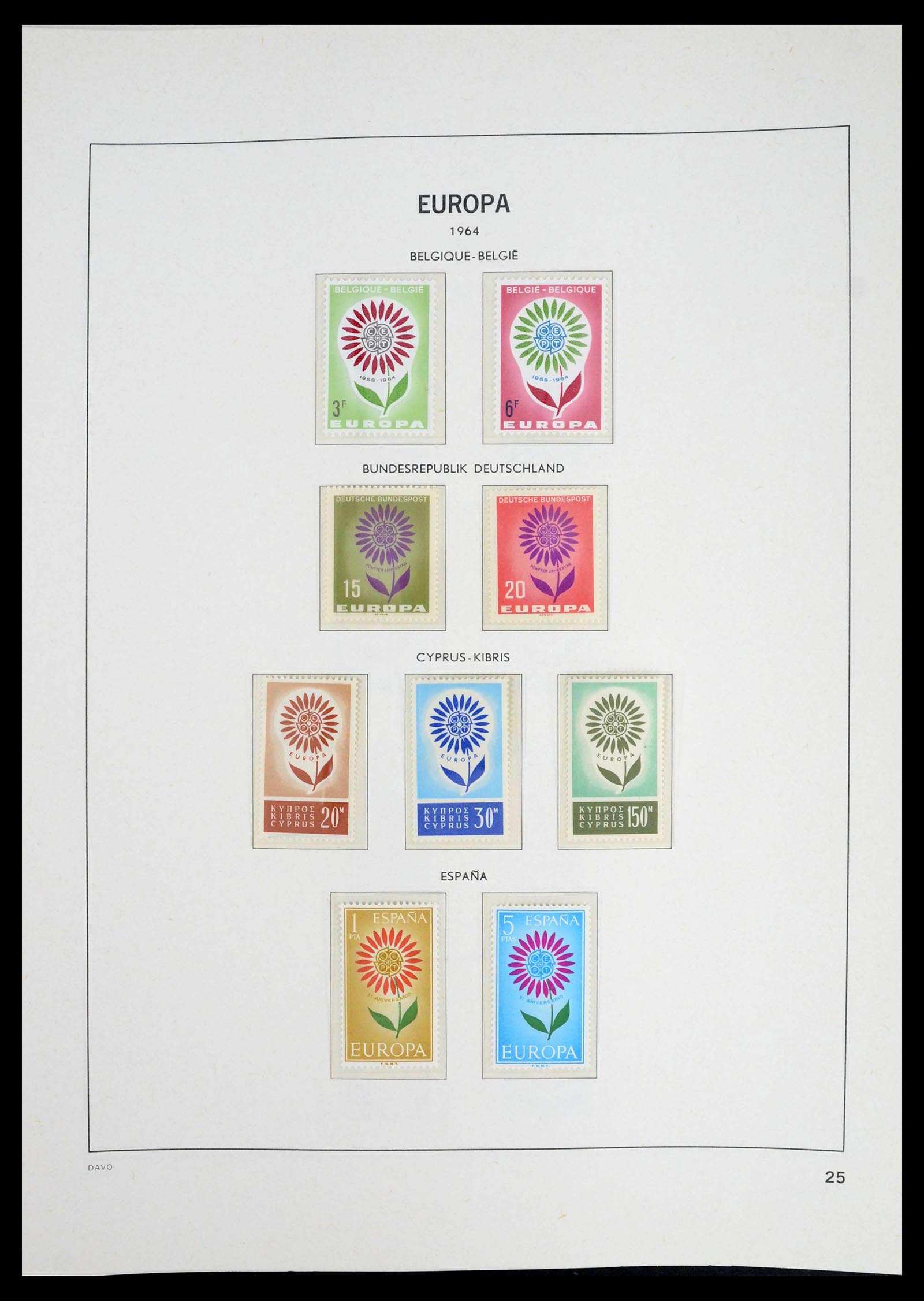 39448 0024 - Postzegelverzameling 39448 Europa CEPT 1957-1994.
