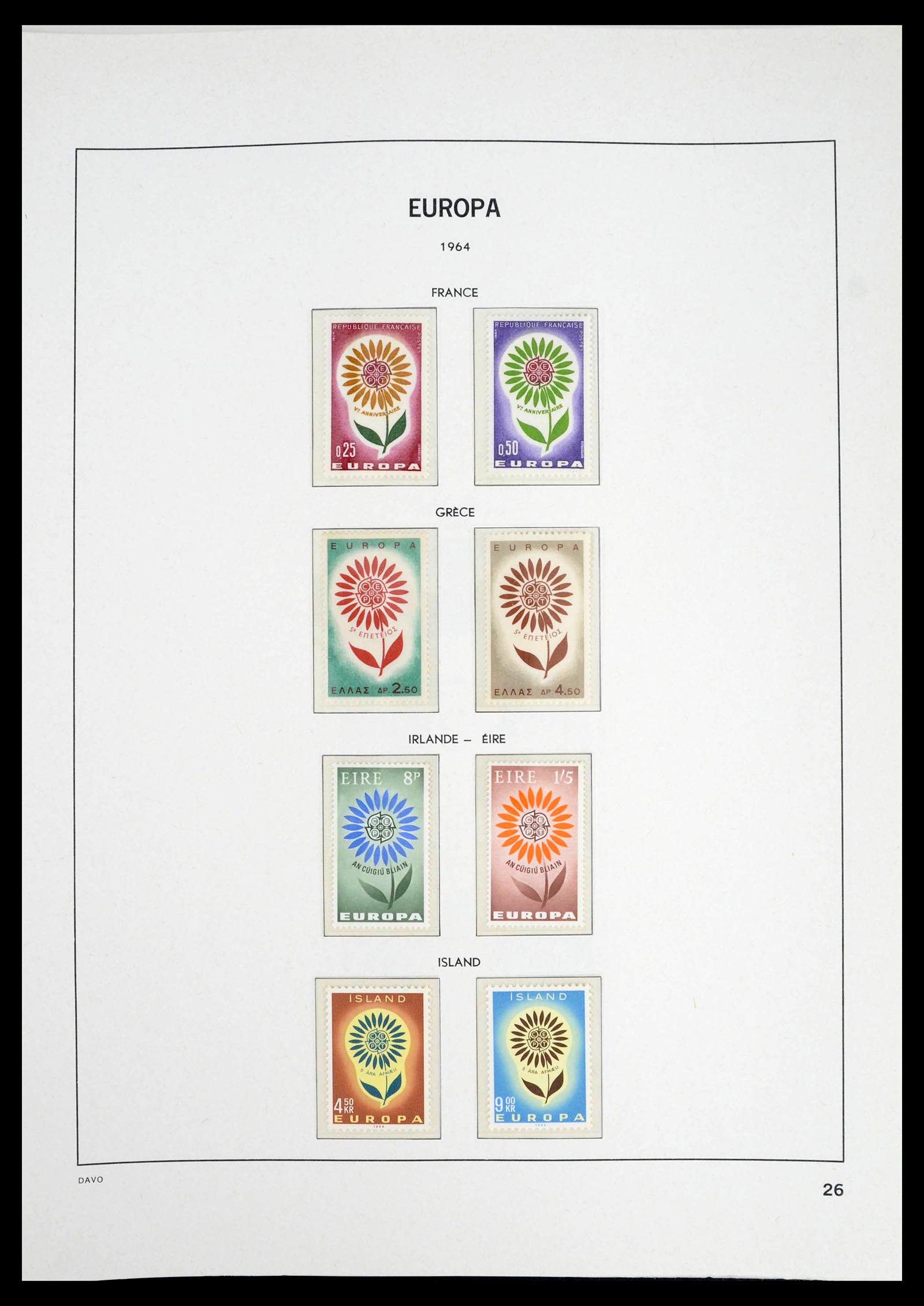39448 0025 - Postzegelverzameling 39448 Europa CEPT 1957-1994.