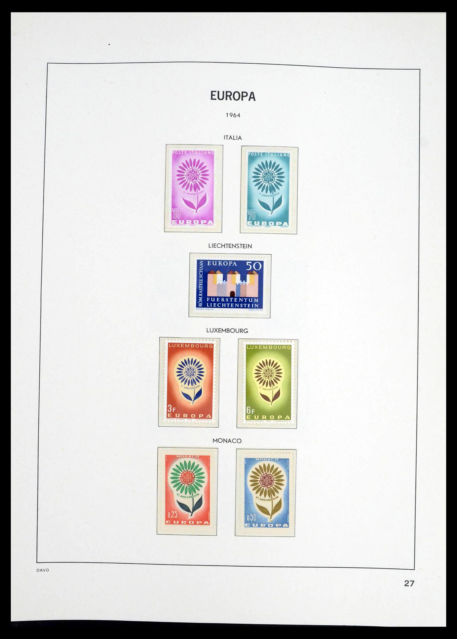 39448 0026 - Postzegelverzameling 39448 Europa CEPT 1957-1994.