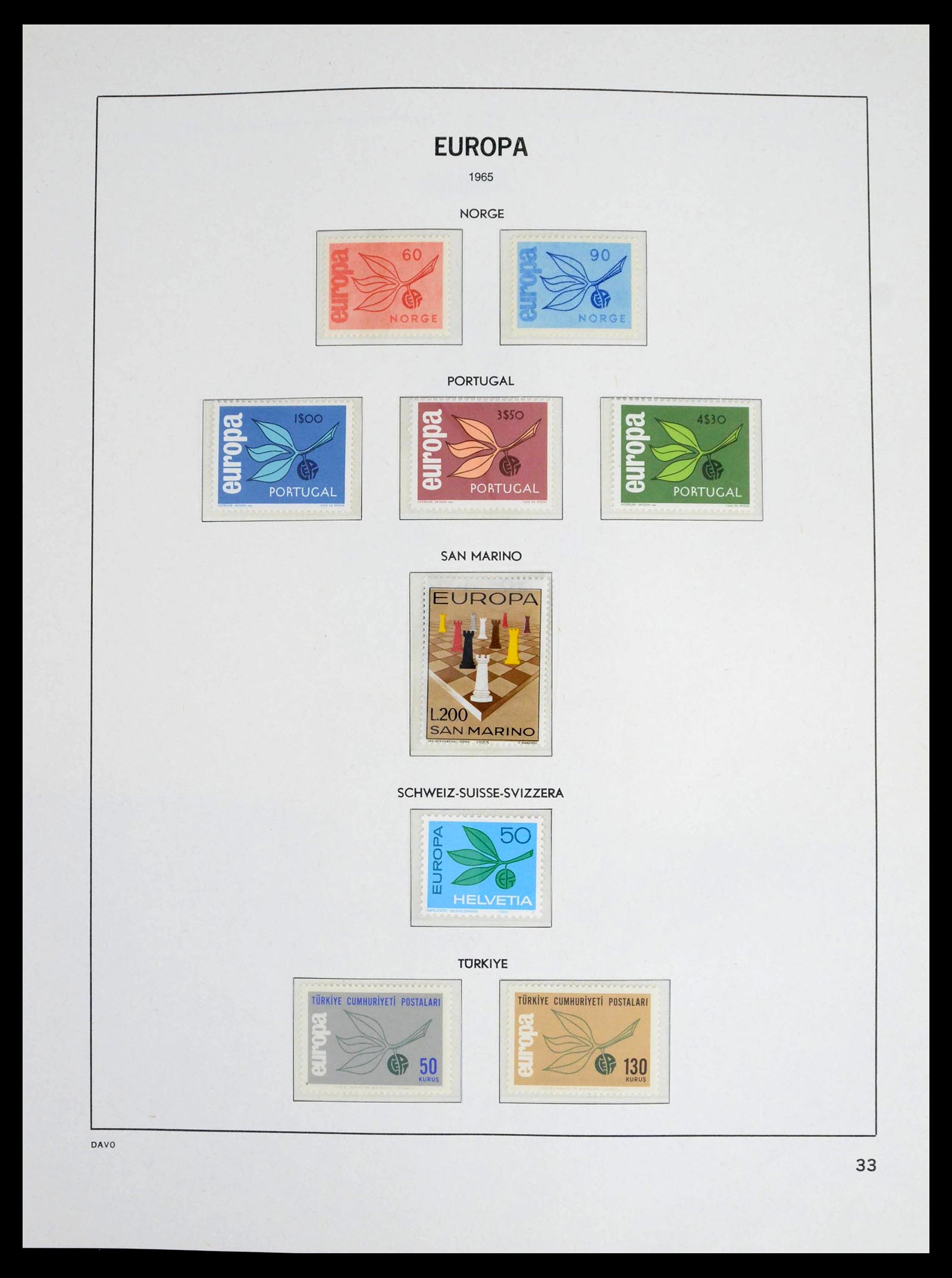 39448 0032 - Postzegelverzameling 39448 Europa CEPT 1957-1994.