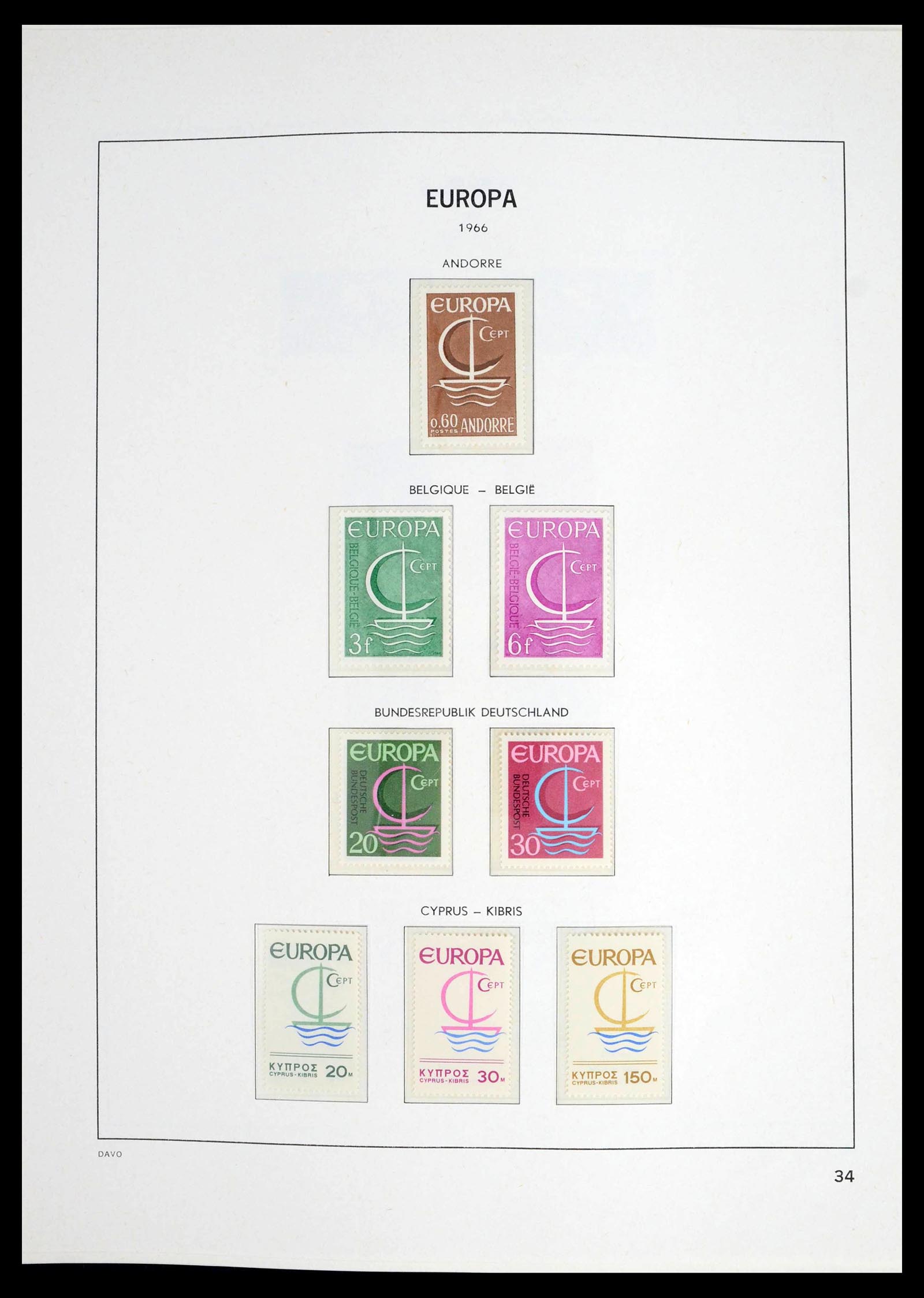 39448 0033 - Postzegelverzameling 39448 Europa CEPT 1957-1994.